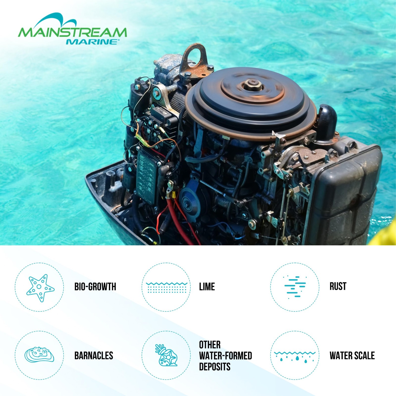 Mainstream Marine Descaler Solution, MultiPurpose Descaling Solvent, BioGrowt…