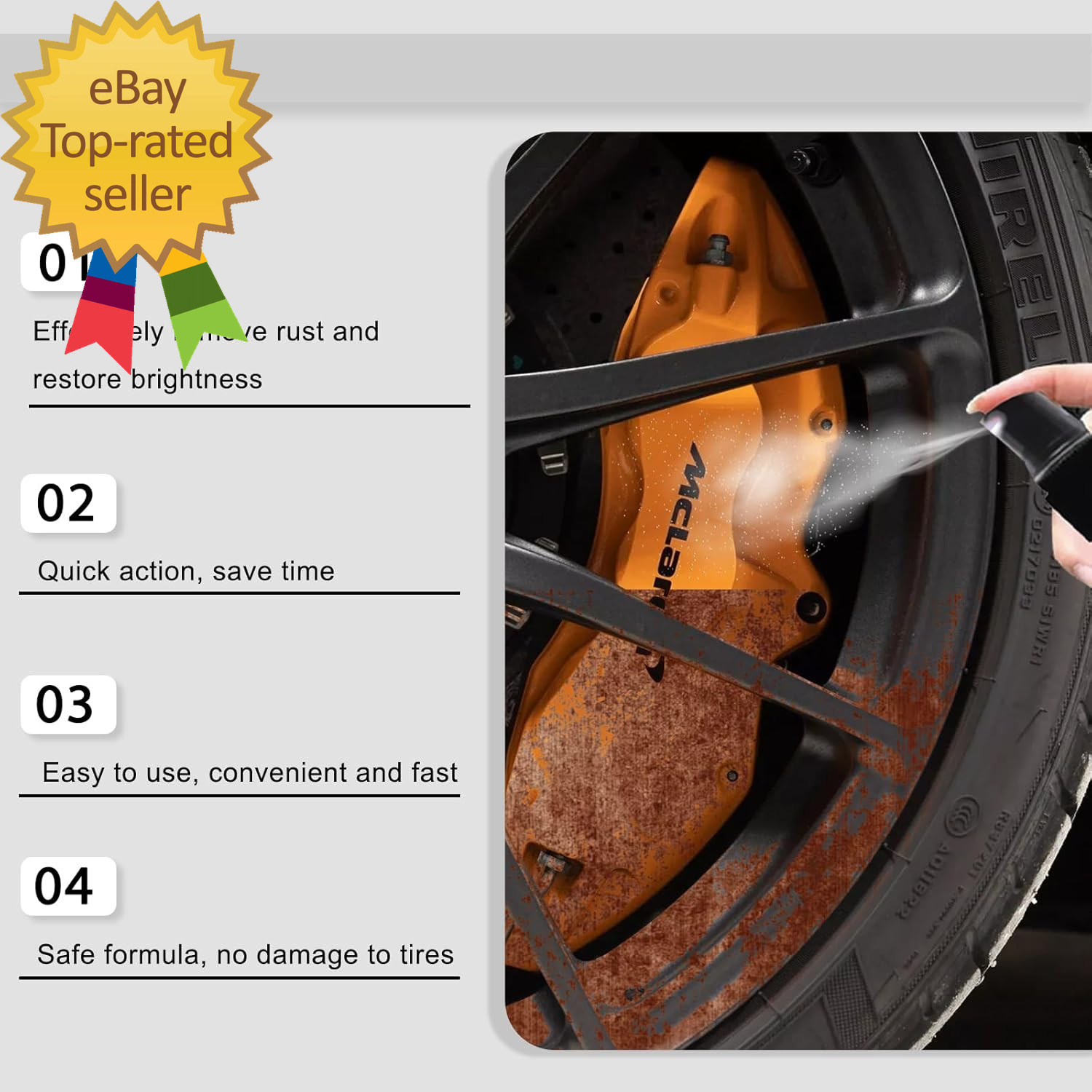 2PCS Nexa Rust Remover Spray Rust Remover for Metal 2.0 anti Rusts Iron