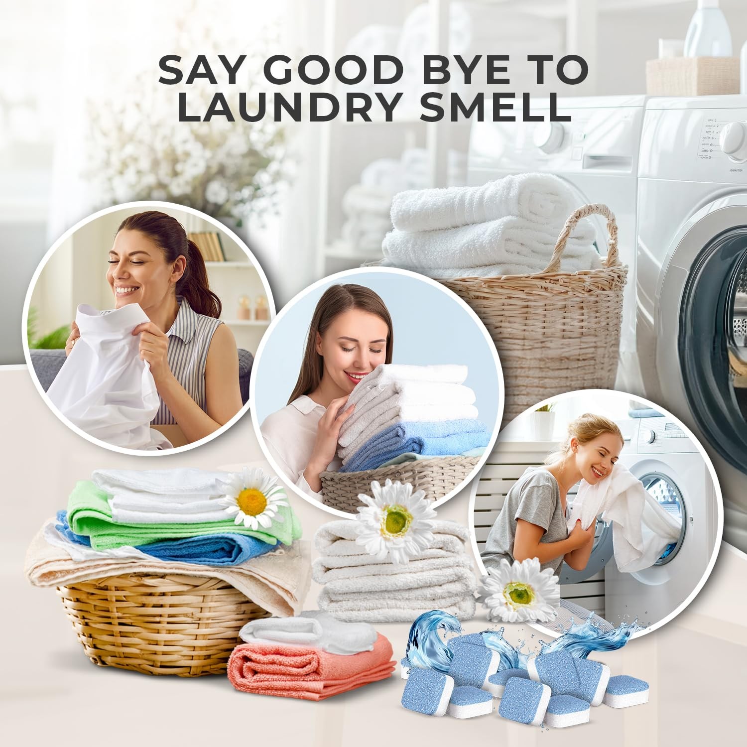 Washing Machine Cleaner Tablets – Deep Clean Washer Descale, Laundry Tub Clea…