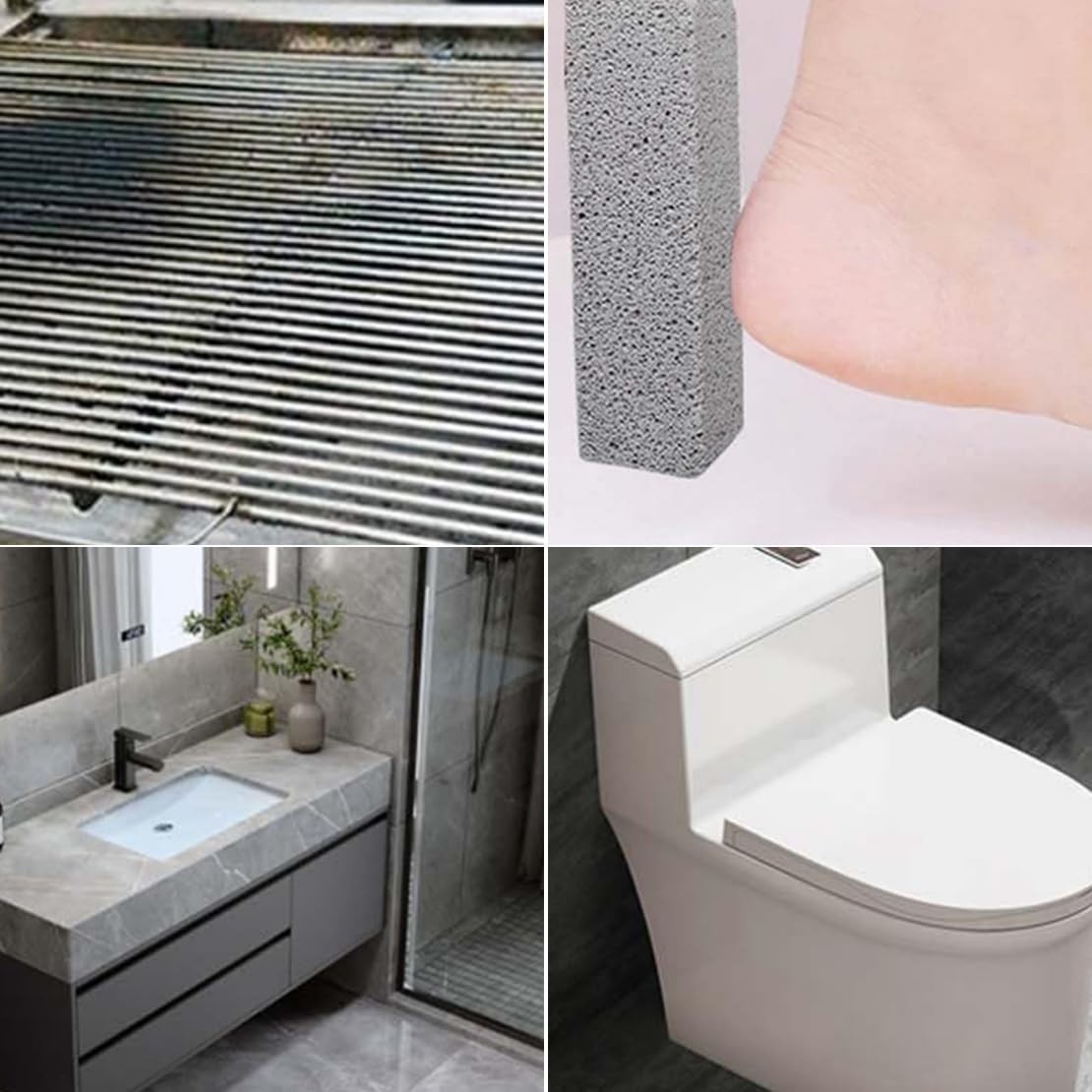 4 Pack Pumice Stone Blocks with Handle for Bowl Cleaning Hard Water Cleaner