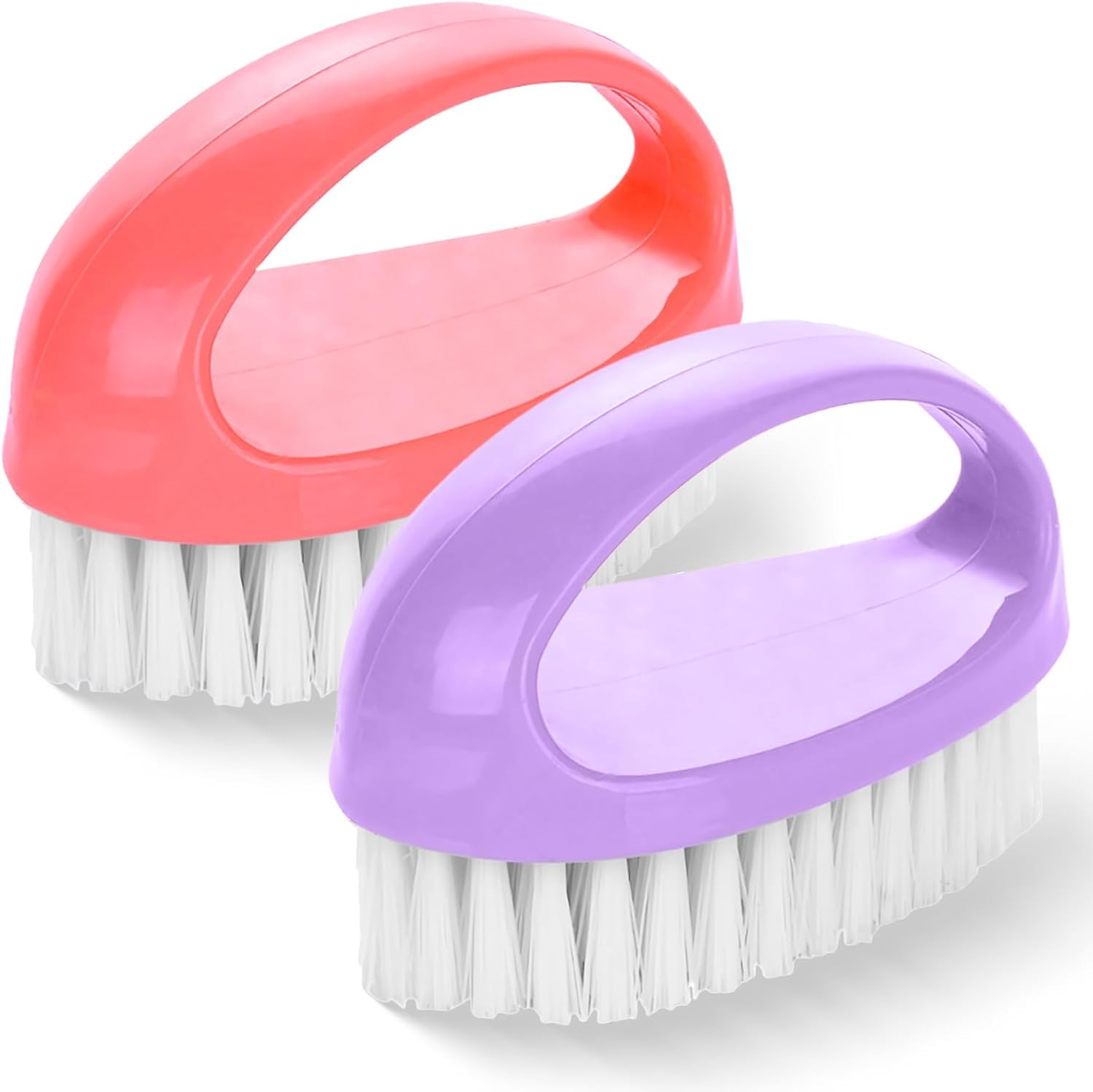 2 Pack Small Scrub Brush Heavy Duty Stiff Nylon Bristles Cleaning Brush