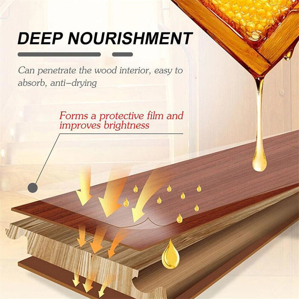 2× Bee Wax Furniture Polish Spray Natural Micro-Molecularized Beeswax w/ Tool US