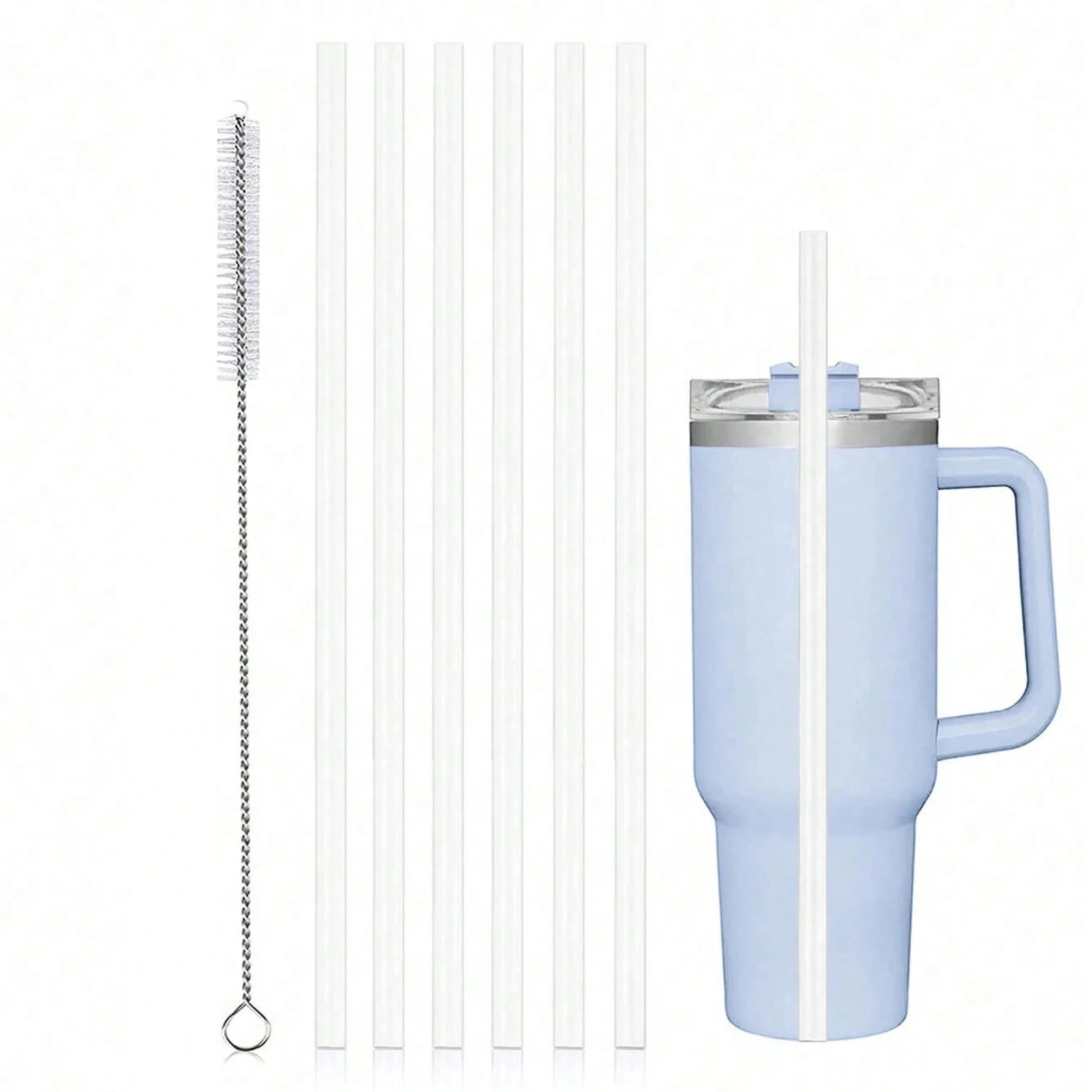 5PCS Long Straw Cleaning Brush Set Reusable Cleaner for Water Bottles Tumbler US