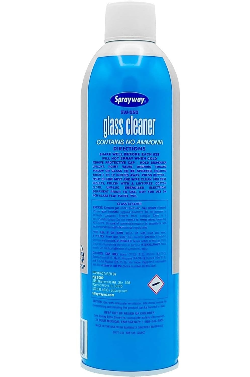 Streak-Free Foaming Glass Cleaner Spray – 19 oz, Pack of 12 for Home & Auto Use