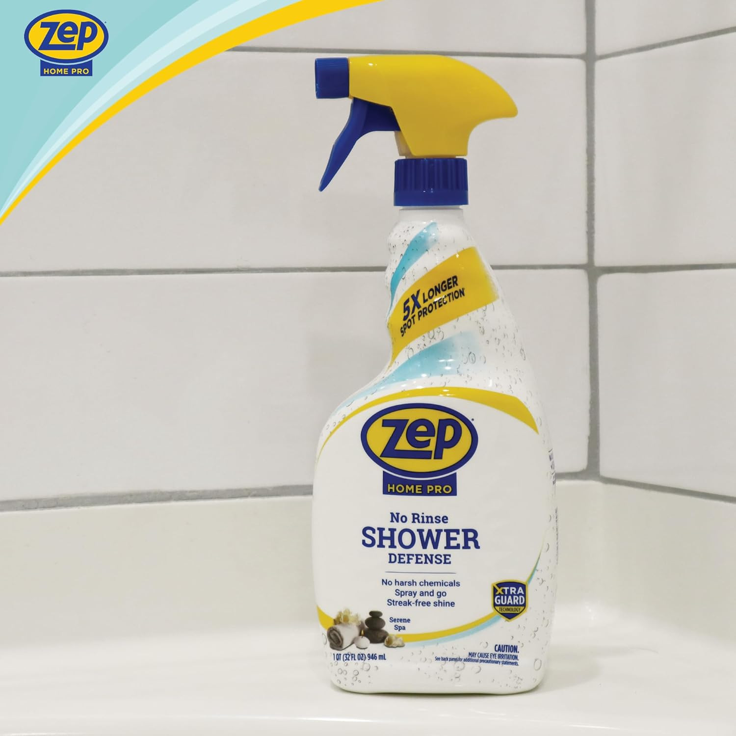 Home Pro No Rinse Shower Defense, 32 Fl Oz Spray – R61006 – Streak-Free Shine, S