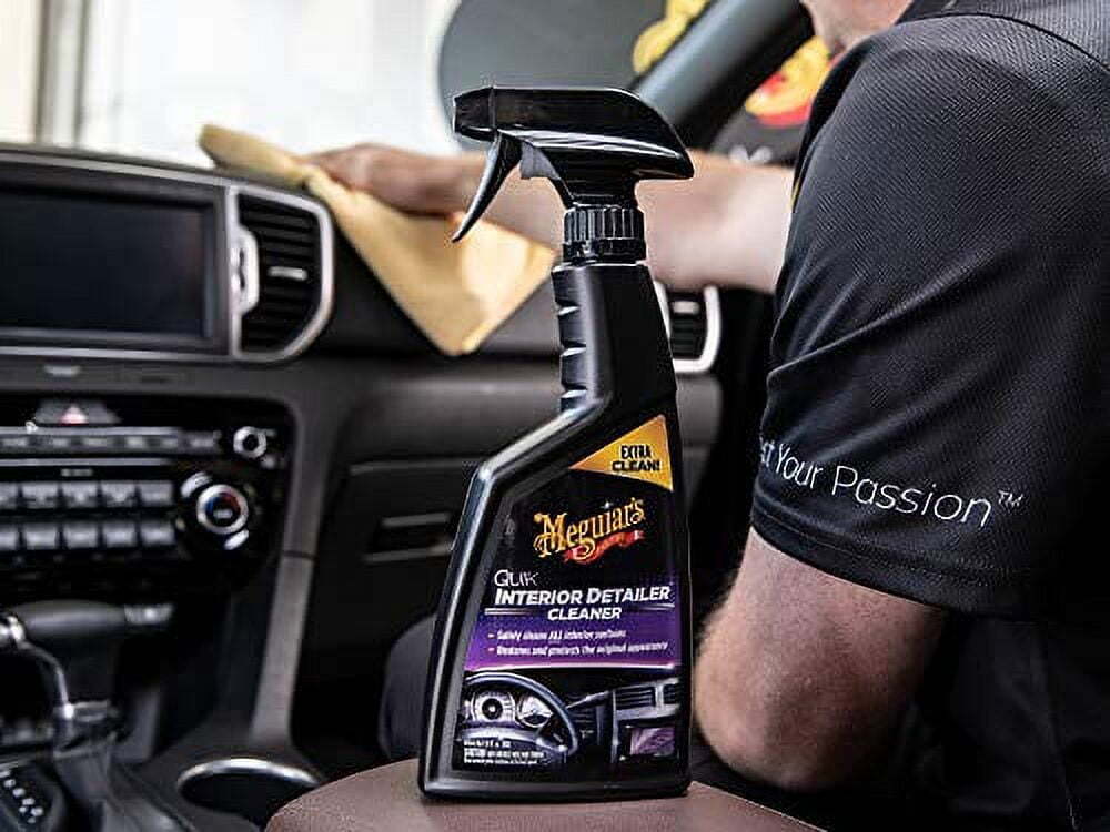 Quik Interior Detailer Cleaner Spray Bottle Quickly Cleans Leather Rubber 16 Oz