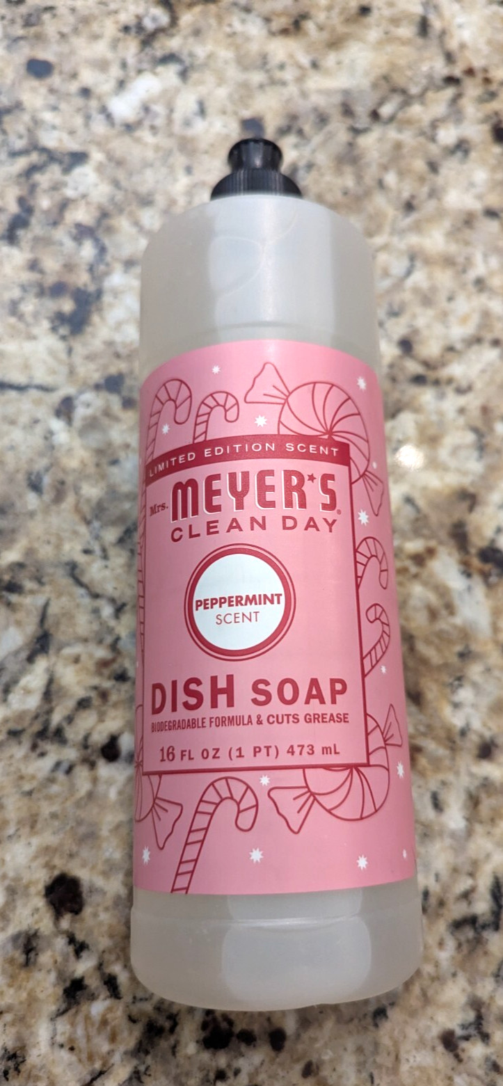 Mrs. Meyer’s Clean Day Peppermint Scent Liquid Dish Soap 16 oz Limited Edition