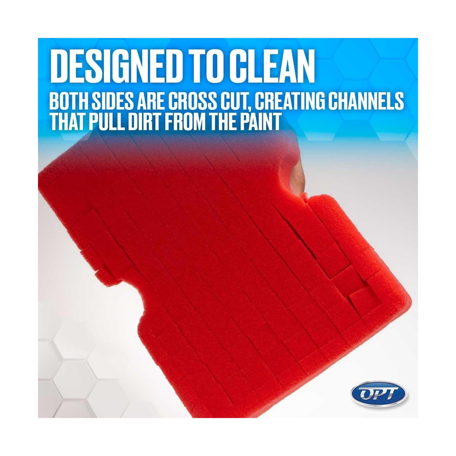 Optimum Big Red Sponge – The Original Made in USA Crosscut Rinseless Spong