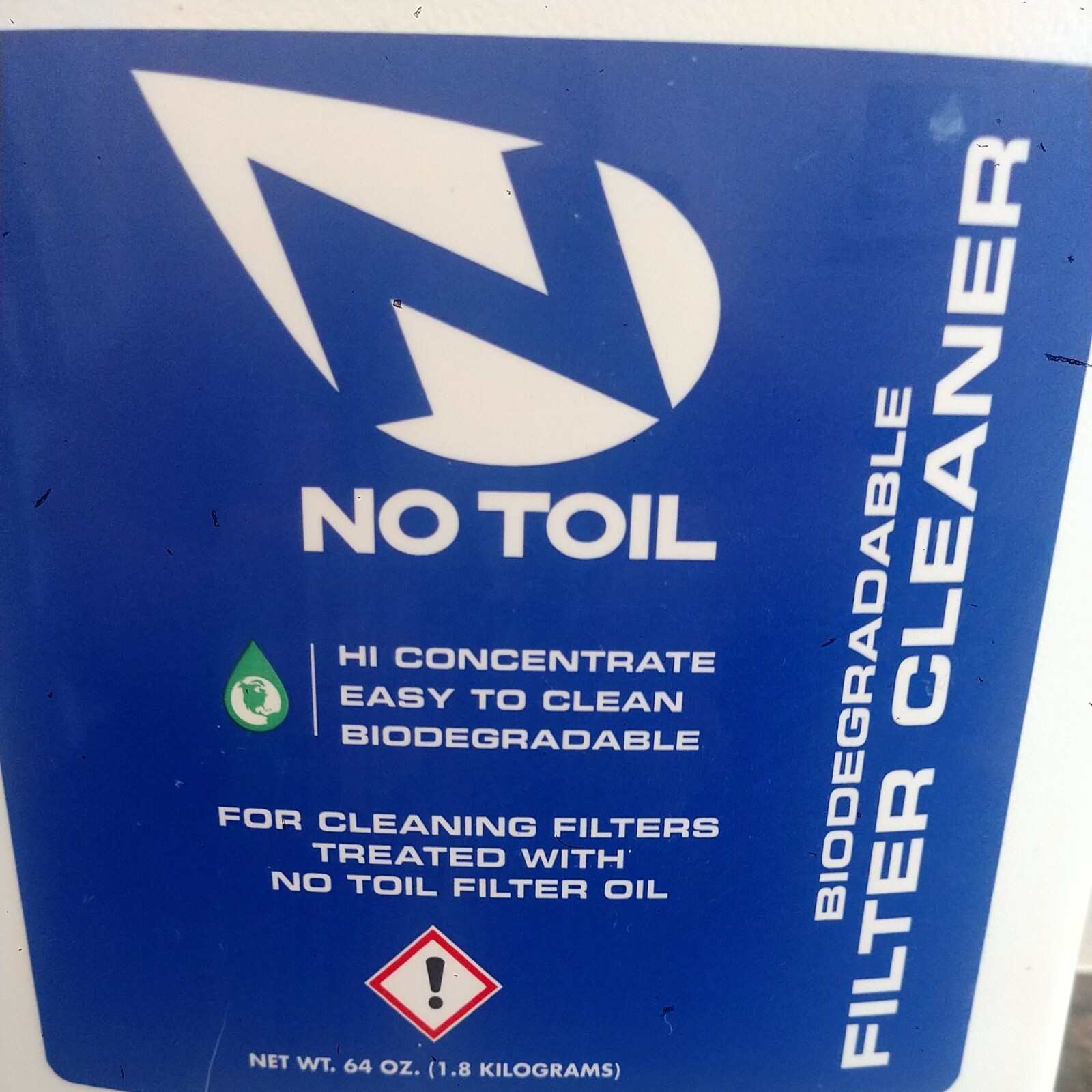 NO TOIL Hi Concentrate Biodegradable For Cleaning Filters 1/2 Gallon