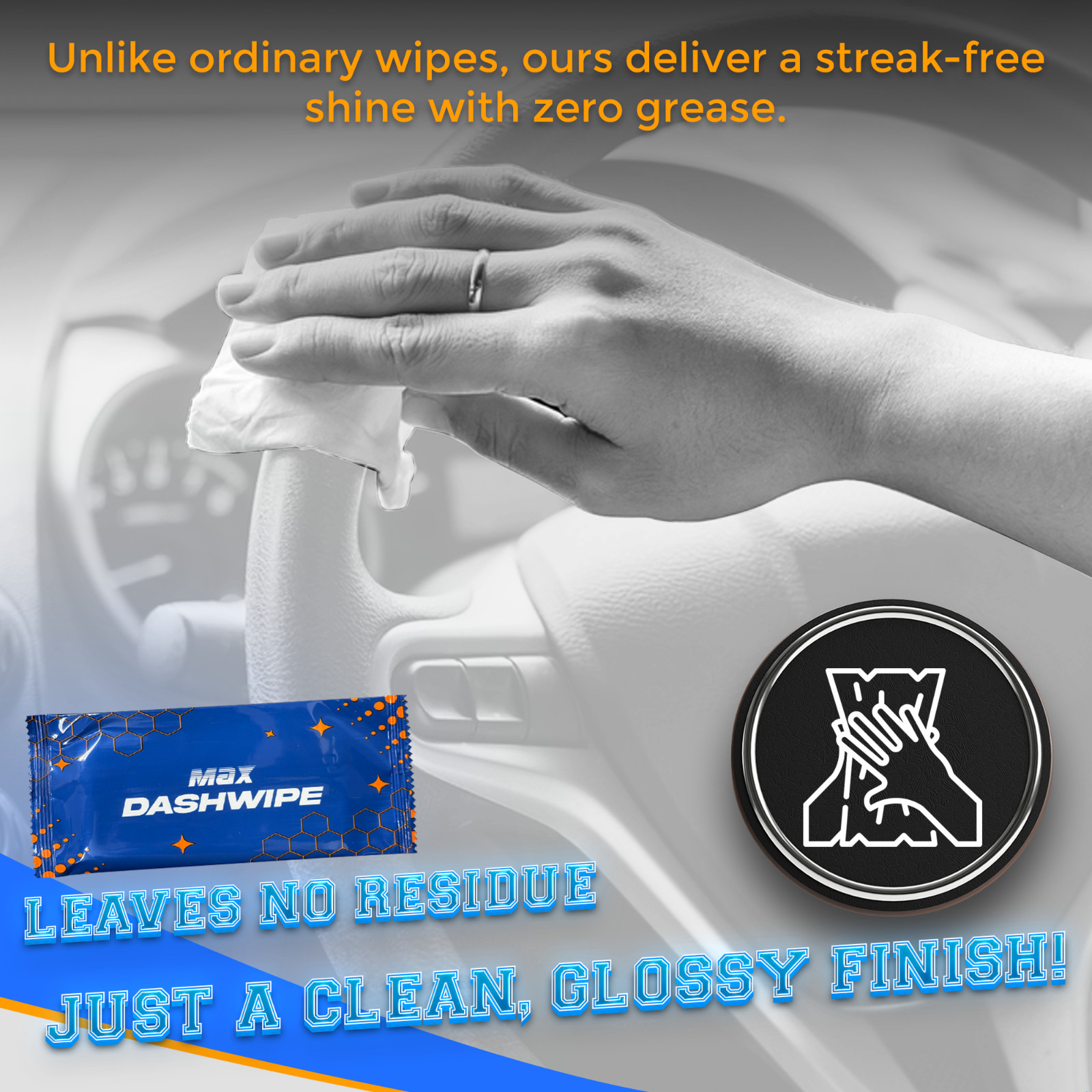 Car Cleaning Wipes Lemon Scent Interior & Exterior Auto Care Wipes – Bulk Packs