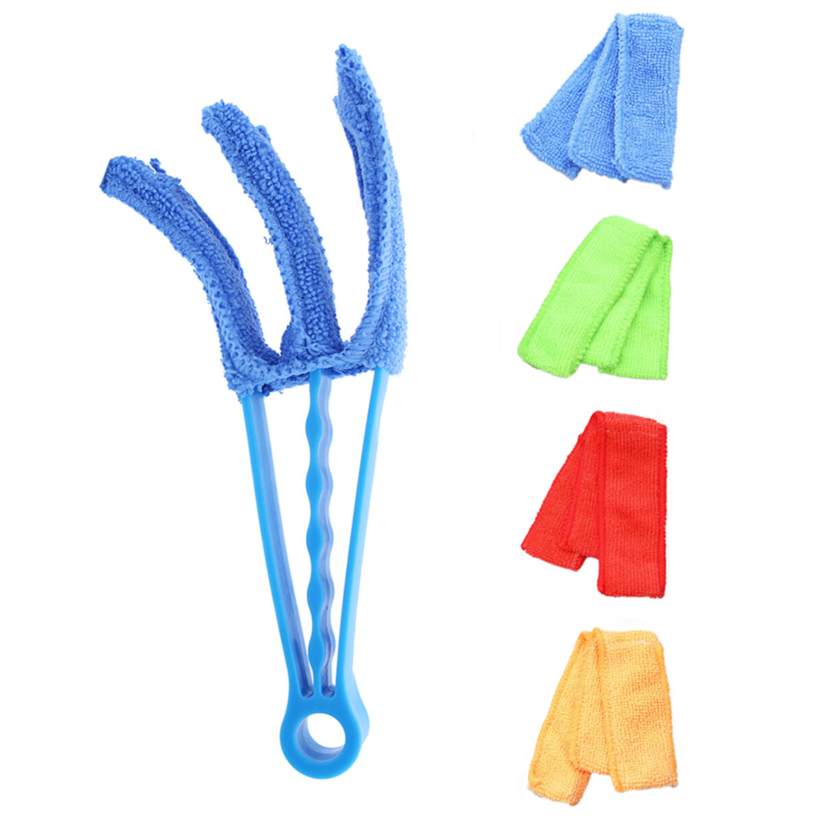 5PCS Blue Cleaning Brush Microfiber Sleeves Venetian Window Blinds Cleaner