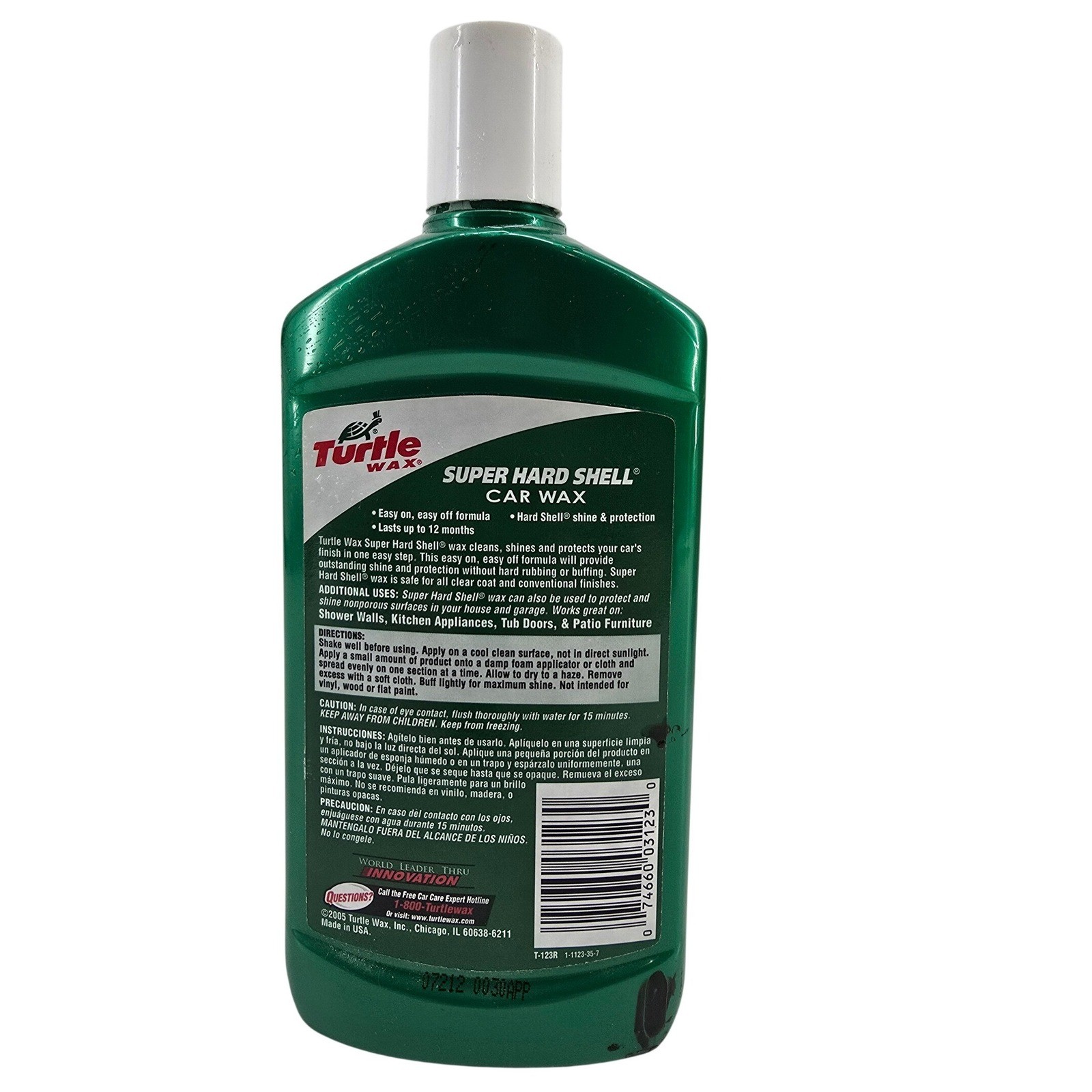 Turtle Wax Super Hard Shell Car Wax Unisex 16oz Green Liquid Formula T-123R