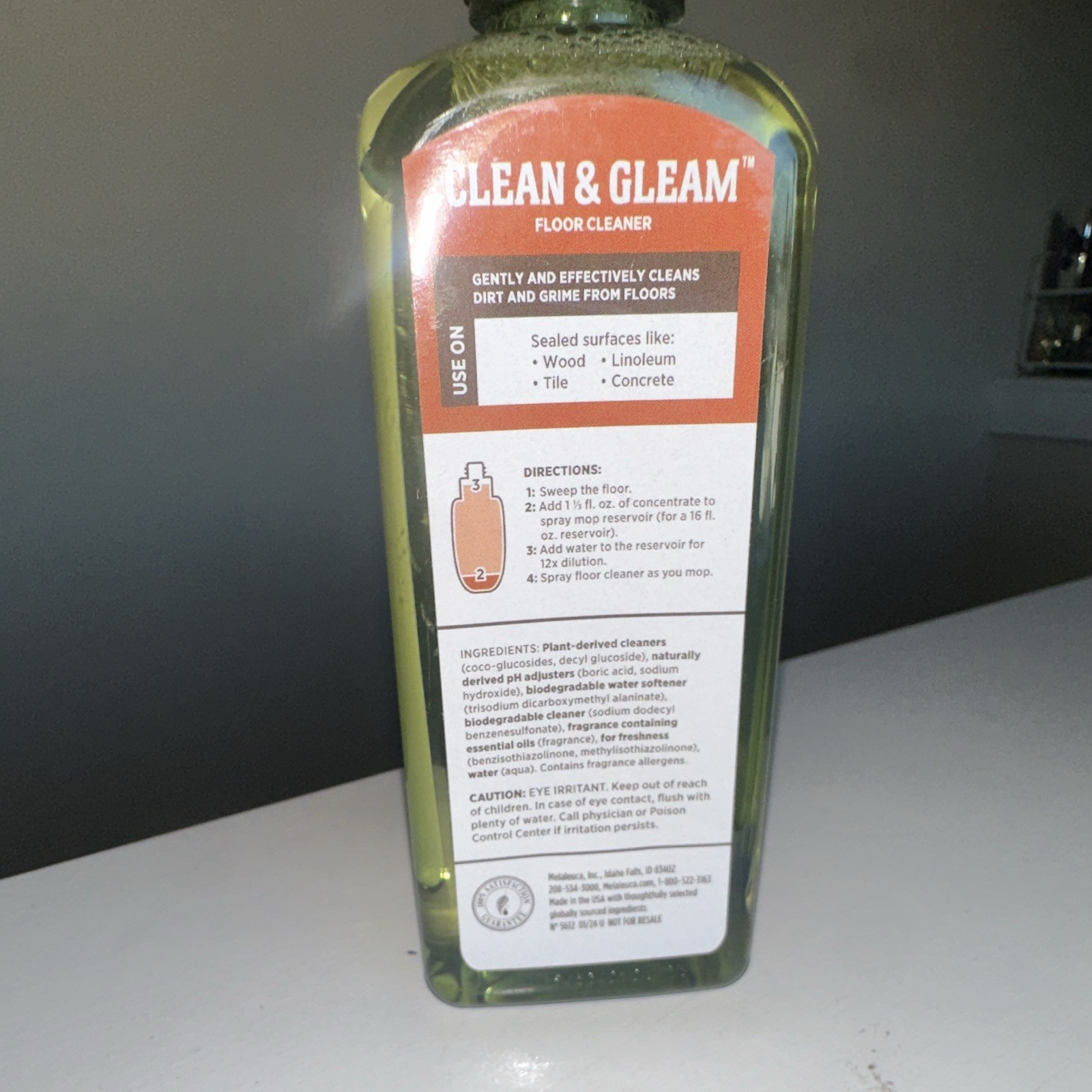 EcoSense Clean & Gleam 12X Concentrated Floor Cleaner 8 fl oz Biodegradable