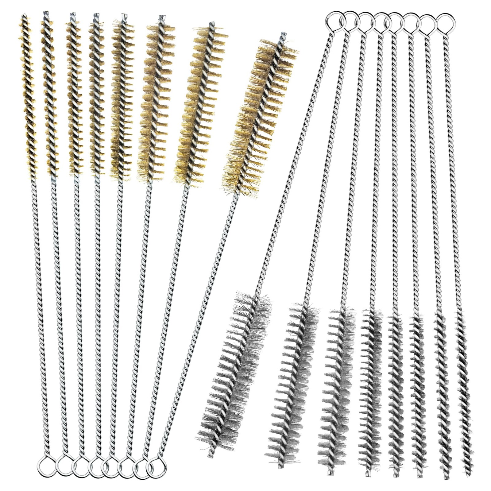 Cepillos alambre para tubos acero inoxidable y latón con diámetro interior 12″