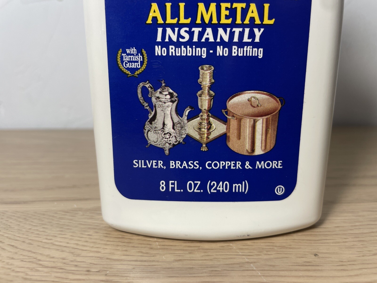 Mr. Metal Cleaner 8 oz Liquid Blue Cap Tarnish Guard Silver Brass Copper Polish