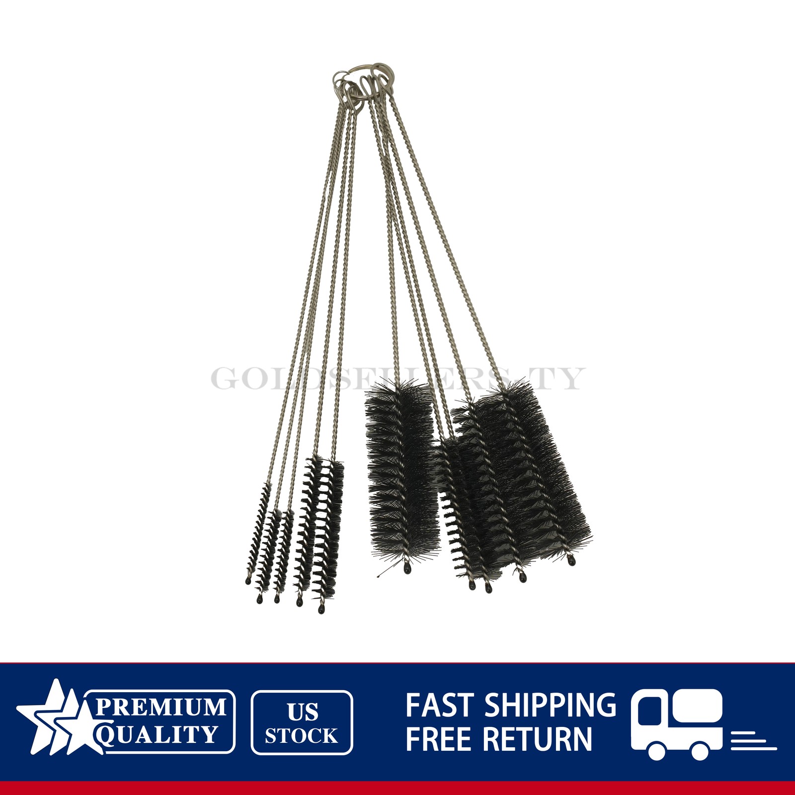 NEW 10PCS Set Nylon Straw Brush Cleaner Bottle Tube Pipe Small Long Cleaning