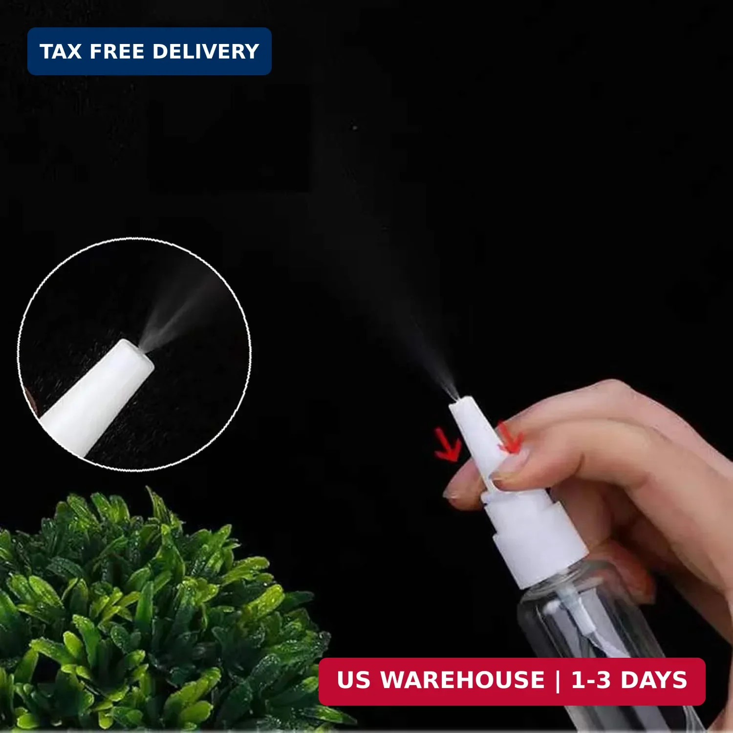 3Pcs 10ml Empty Nasal Spray Bottle Refillable Mist Saline Essential Oil Use