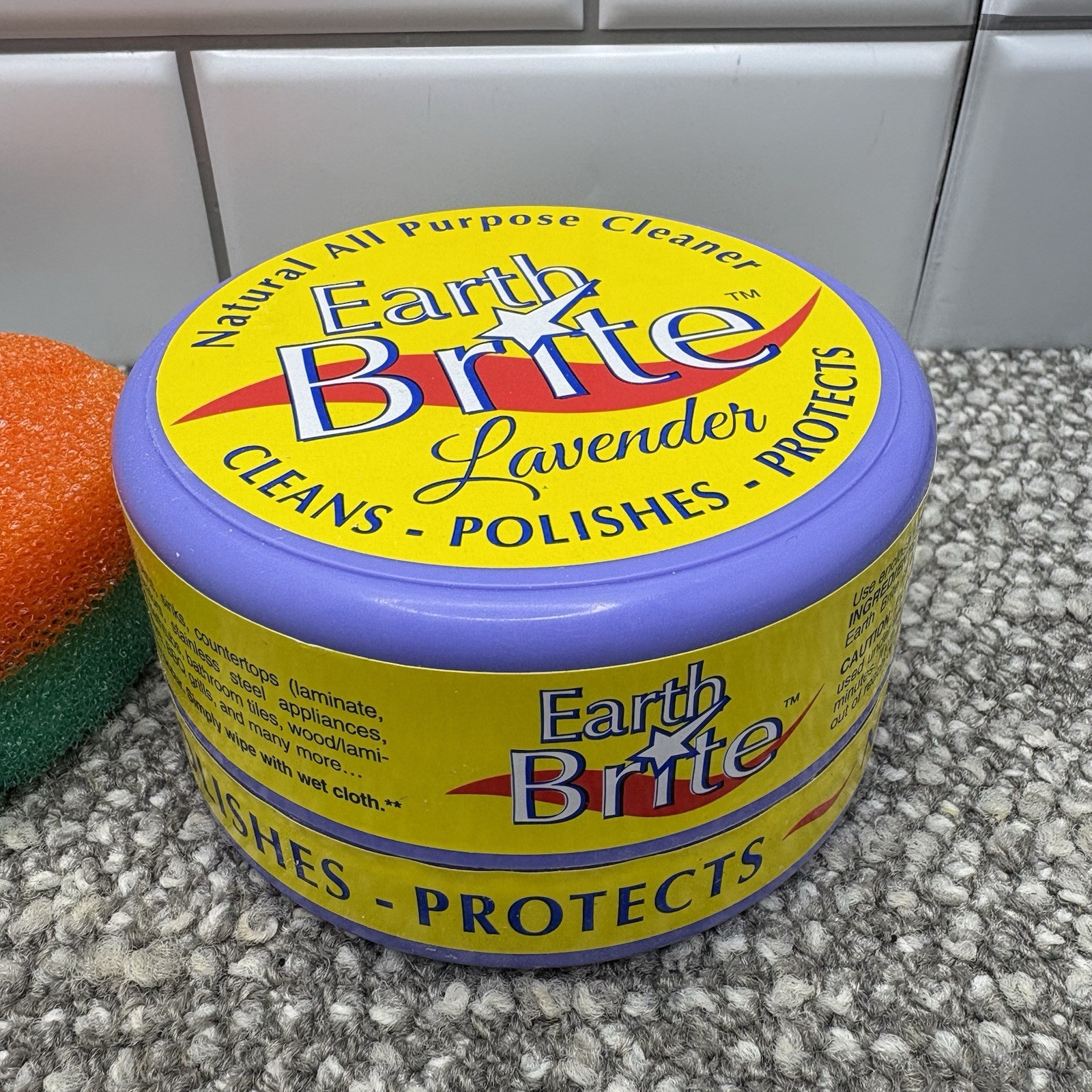 NEW Original Earth Brite Natural All Purpose Cleaner 10.5 Lavender 2 Ex Sponges