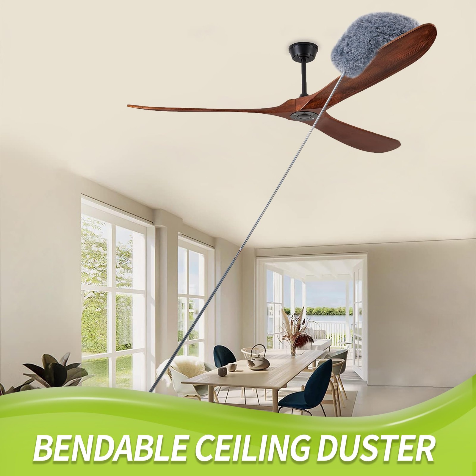 Cobweb Duster with Extension Pole, Spider Web Brush & Ceiling Cleaning Kit, 1…