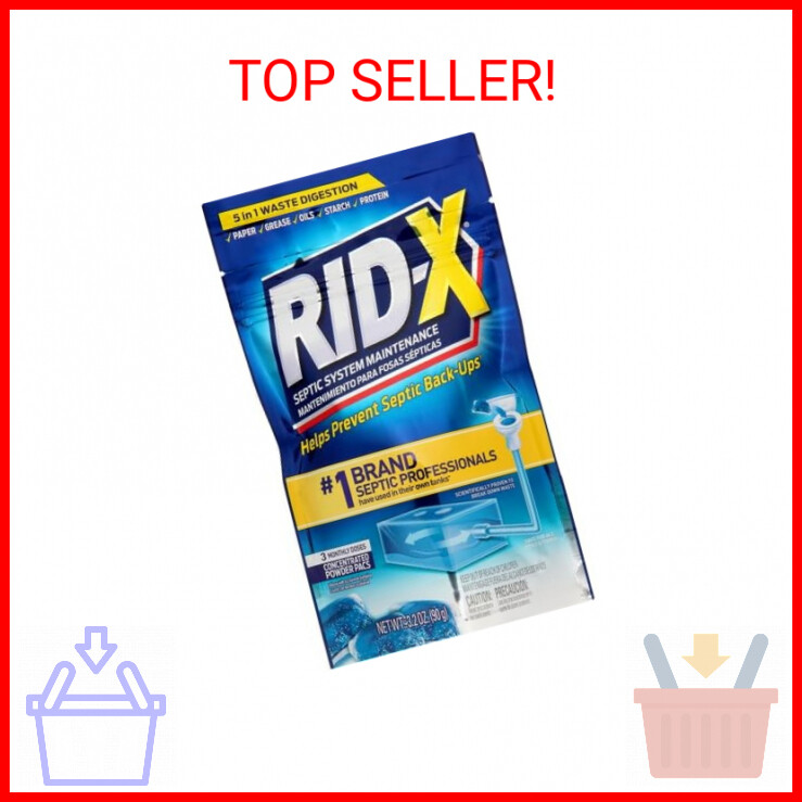 Rid-X Septic System Treatment, Septic Tank Treatment, 3-Monthly Supply Dual Acti