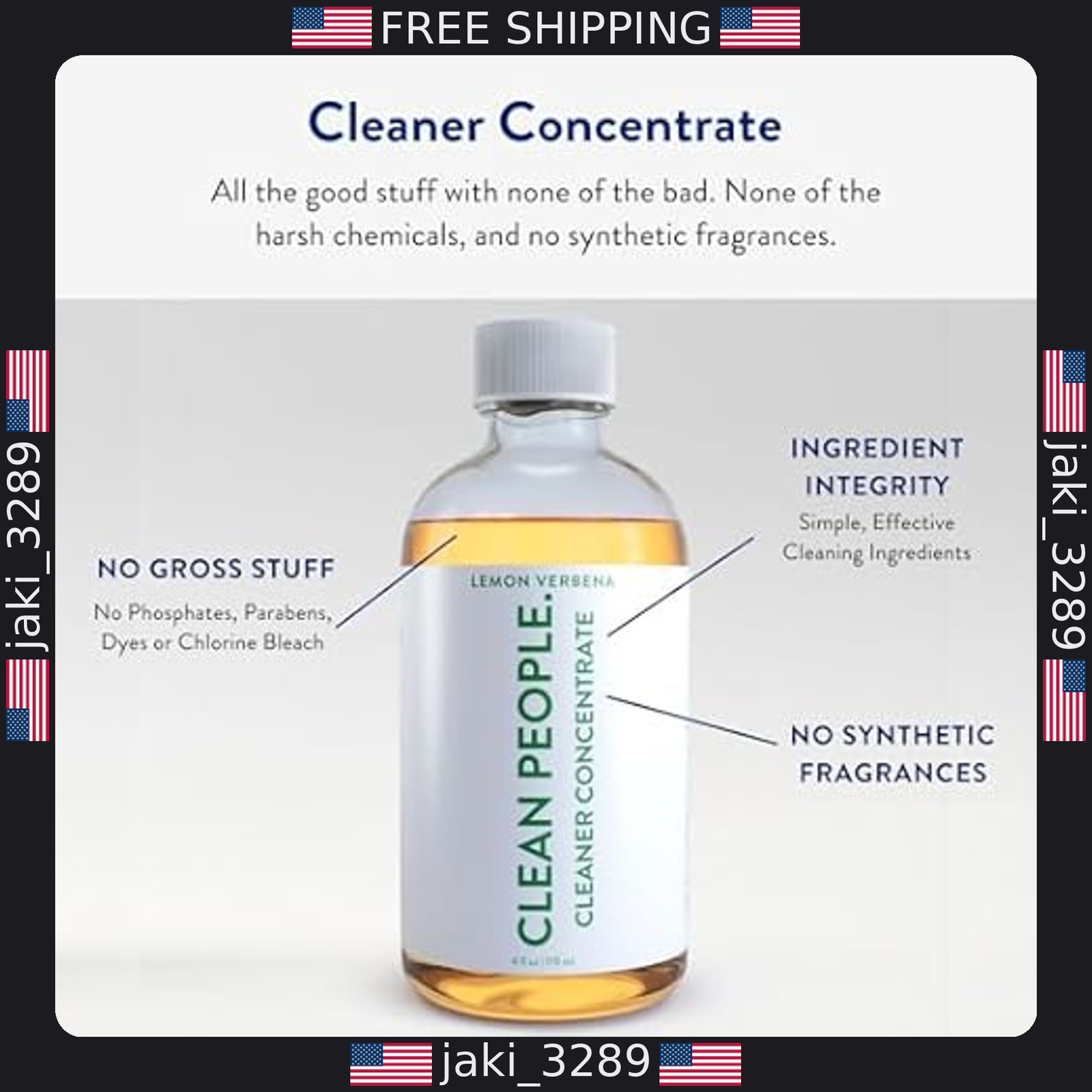 All-Purpose Cleaner Concentrate – Lemon Verbena Scent (4oz, 2 Pack) Recyclable