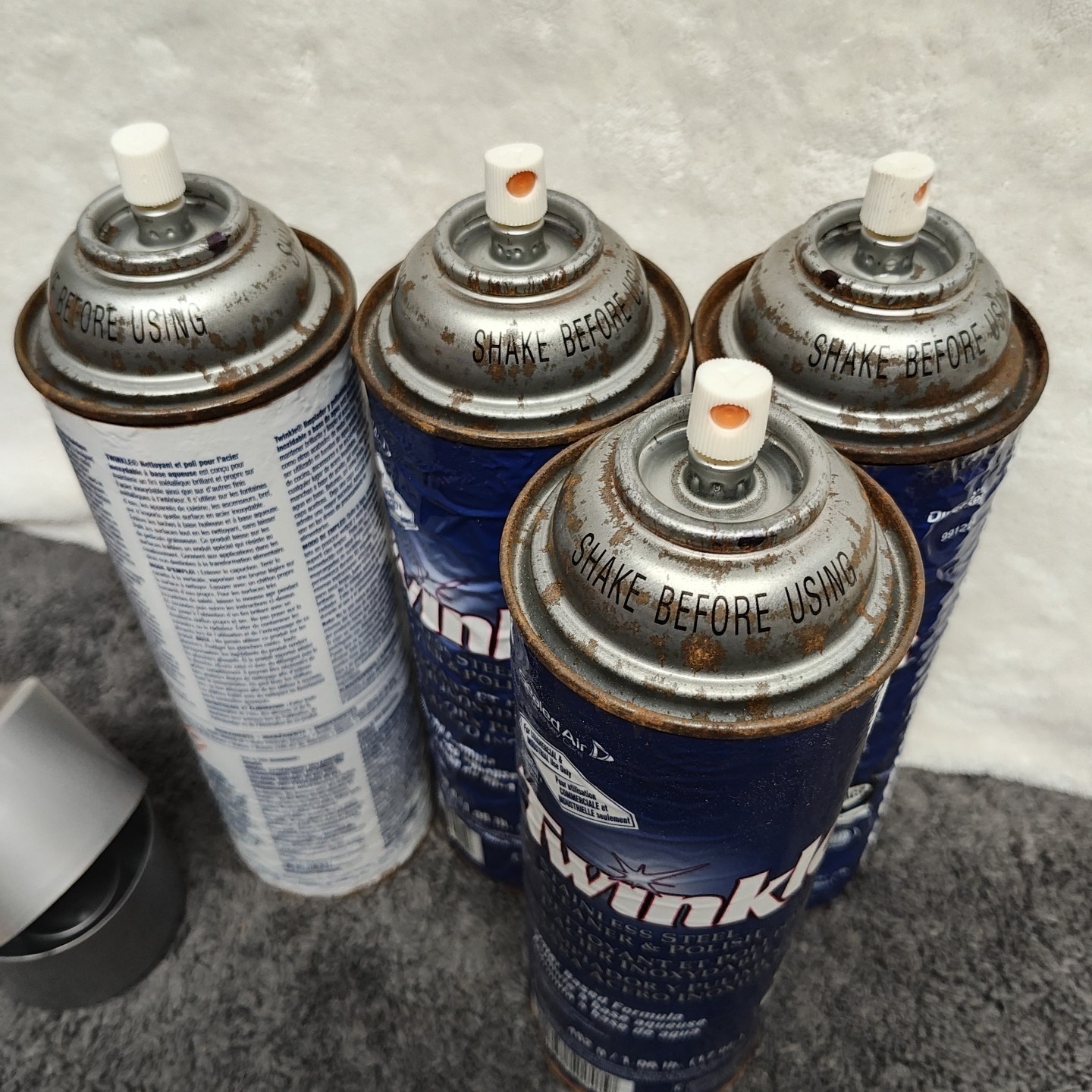 DIVERSEY 991224 17 oz. Twinkle Stainless Steel Polish Lot Of 4 Cans Rusty Cans