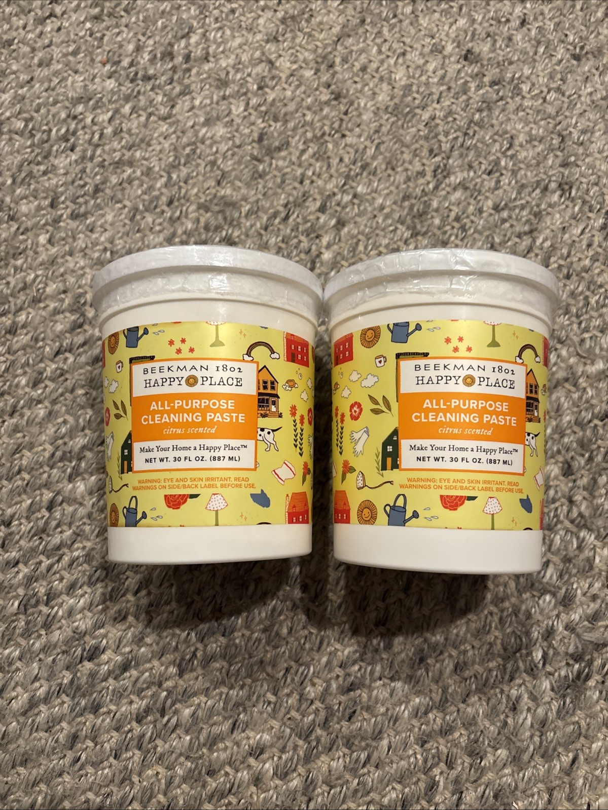 Beekman 1802 Happy Place All-Purpose Cleaning Paste, 30oz Tub, Citrus Scent