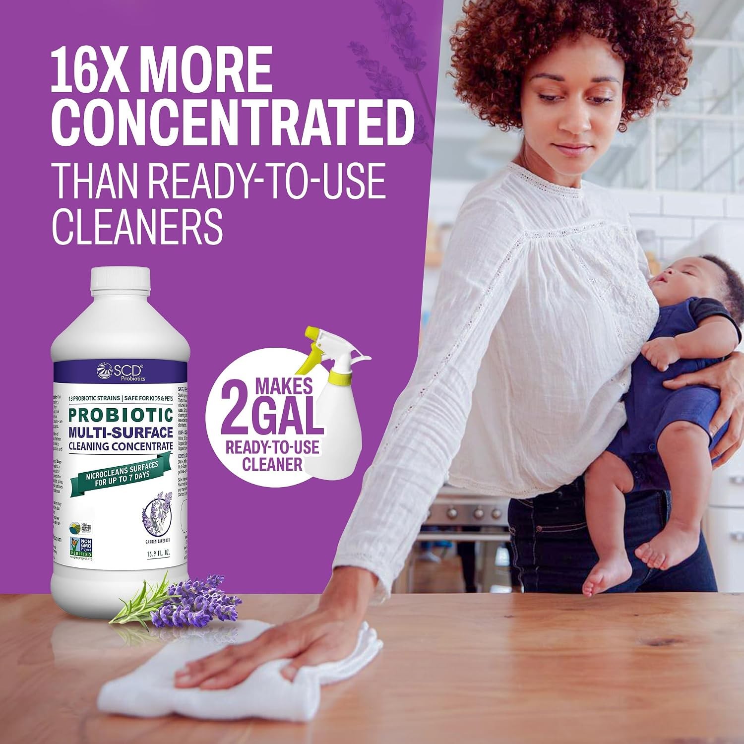 Probiotic Multi-Surface Cleaning Concentrate w/Lavender Essential Oil