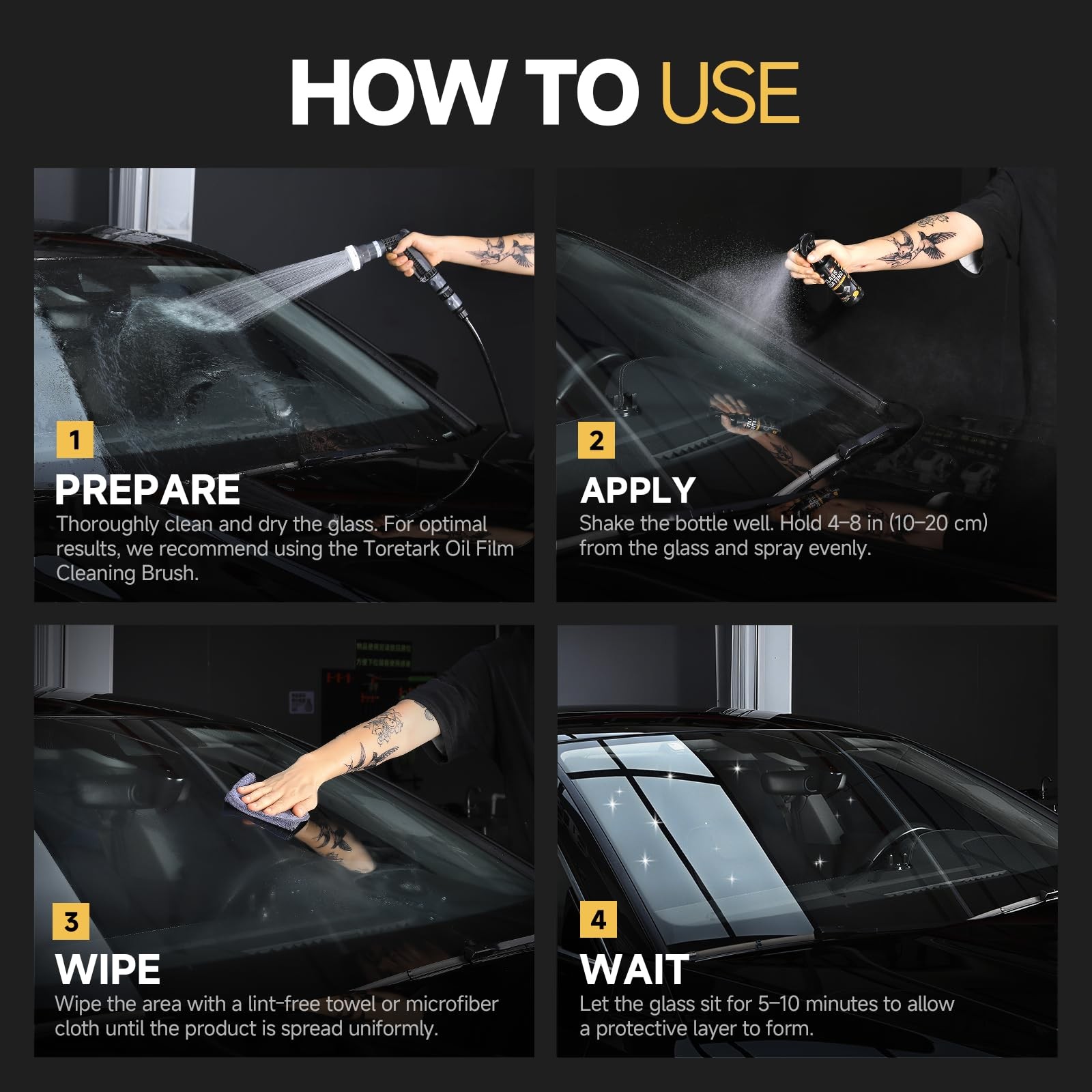 Car Ceramic Glass Coating Spray,Automotive Windshield Rain Repellent Glass Po…