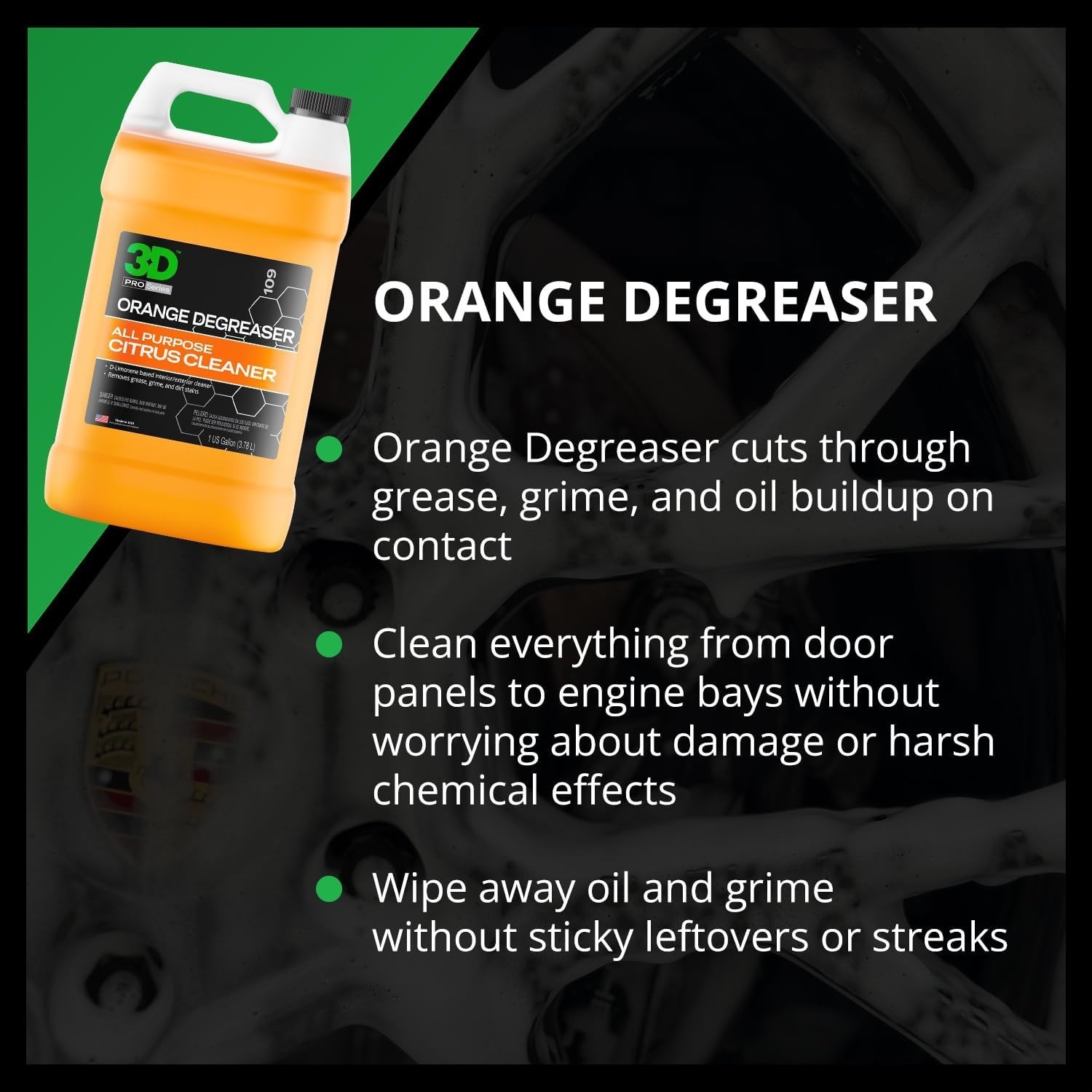 Orange Degreaser – Citrus-Based Car Cleaner for Oil, Grease, Grime & Adhesive…