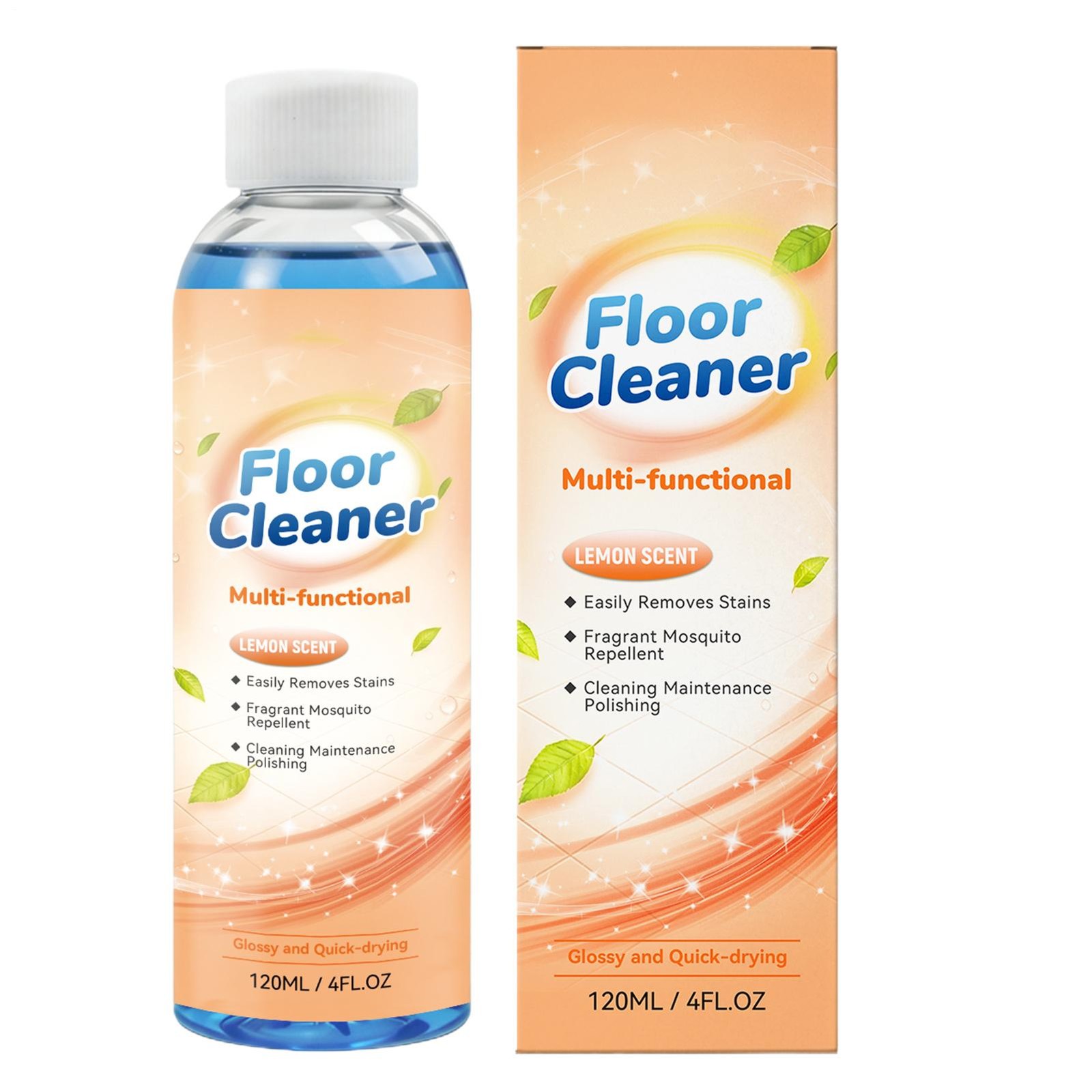 Floor Cleaner for Mopping 120ML Lemon Scent Quick-Drying Glossy Liquid
