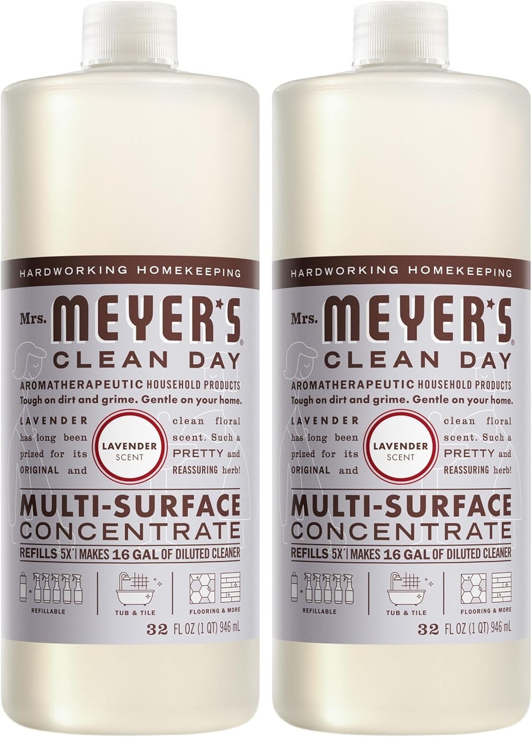 Lavender Scented Multi-Surface Everyday Cleaner – 32 Fl Oz Biodegradable Duo