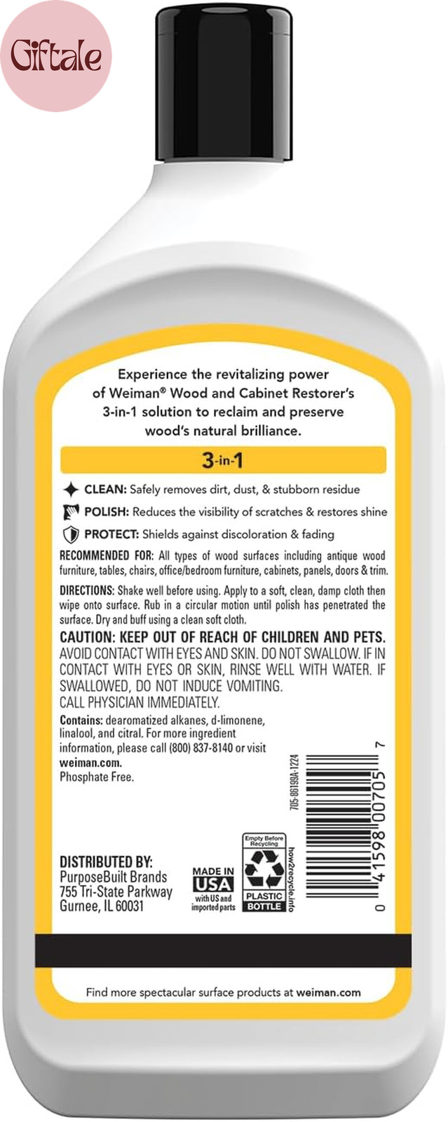 Wood and Cabinet Restorer 3-In-1 Bundle – Removes Dirt, Residue, Dust, Reduces S