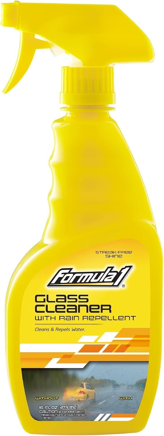 Glass Cleaner with Rain Repellent – Windshield Cleaning Spray for Streak-Free…