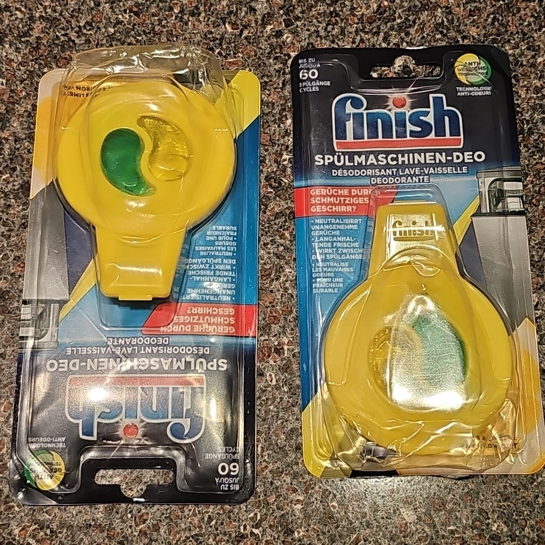 Finish Dishwasher Freshener Lemon Lime (Pack of 2) Deodorizer Lasts 60 Washes!