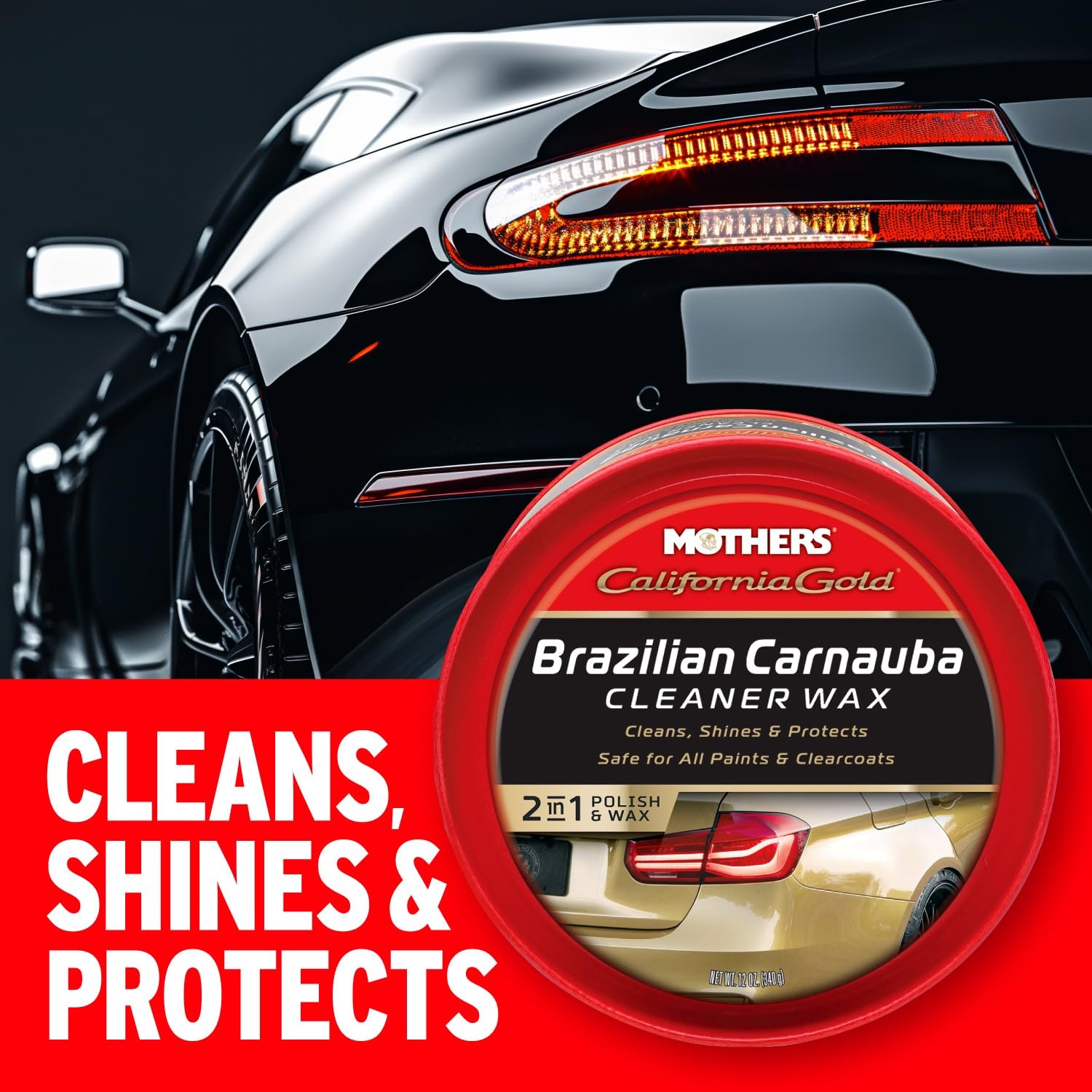 Carnauba Cleaner Wax, 12 oz Brazilian Carnauba Polish Wax Cleaner Car Wax