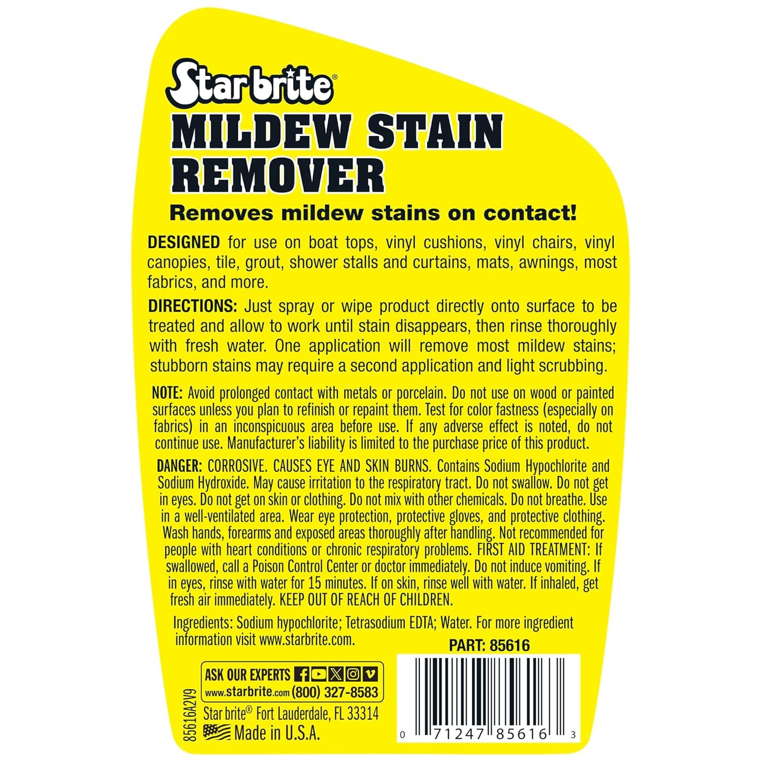 Star Brite Mold & Mildew Stain Remover Cleaner Professional Grade 22oz