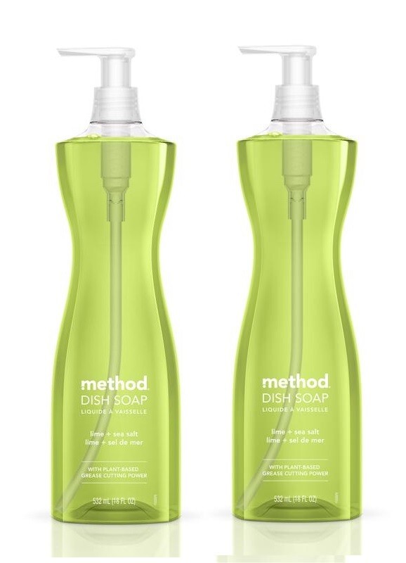 2Method Lime & Sea Salt Scent Liquid Dish Soap 18 oz Plant Based & Cruelty Free