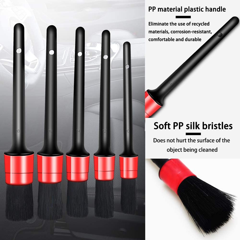 10 PCS Car Auto Detailing Brush Set, Interior, Exterior, Wheels, Engine, Vents