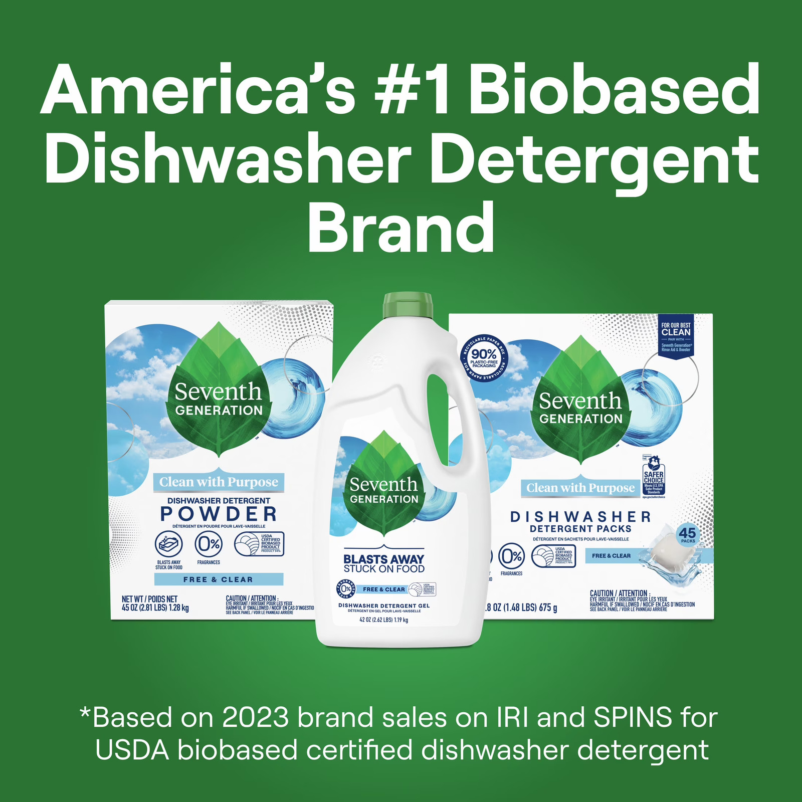 Liquid Dishwasher Detergent, and Clear Scent, 42 fl oz