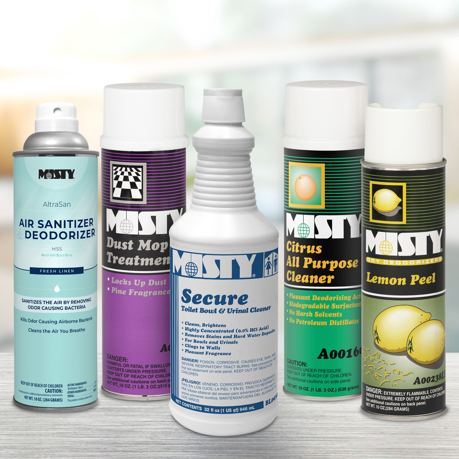 Misty Secure Toilet Bowl and Urinal Cleaner – 32 Ounce (Case of 12) – 1038801 –