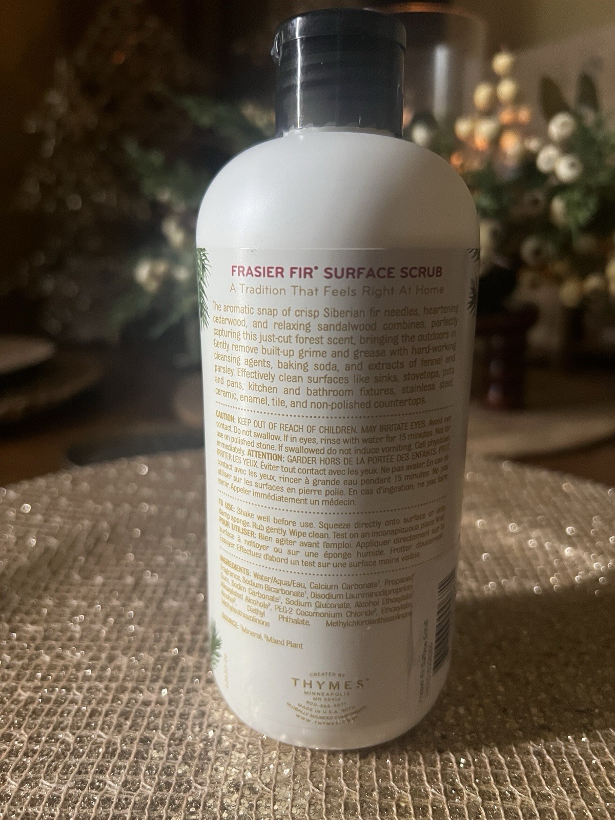 Thymes Frasier Fir Surface Scrub with Baking Soda 11.5 fl oz 340ml