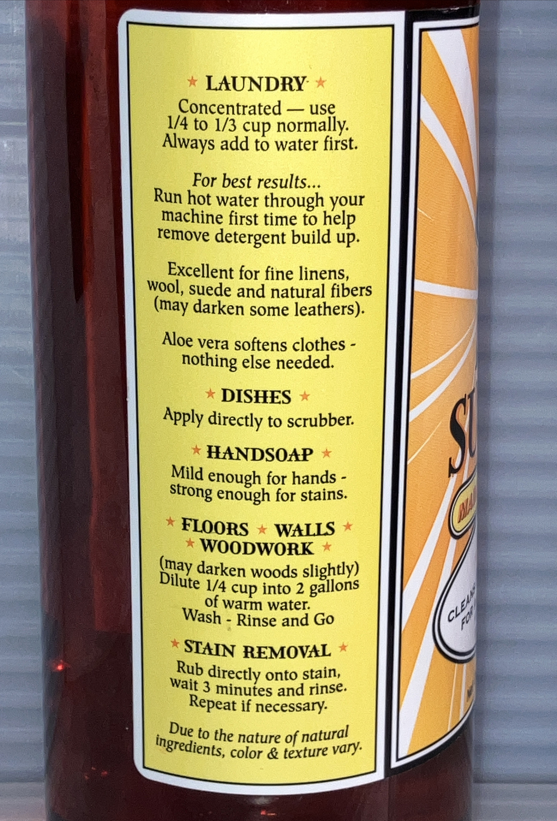 Vermont Soap Organics Liquid Sunshine Made W Organic Oils 38 fl Oz.