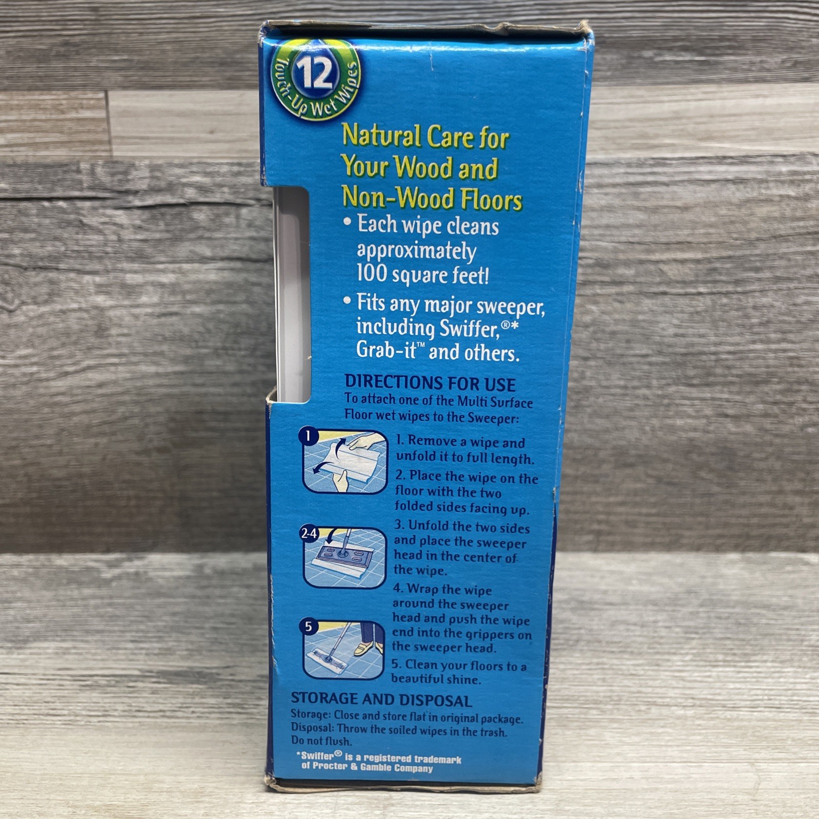 Pledge Grab It Multi Surface Floor Wet Wipes Box of 12 Discontinued New Sealed