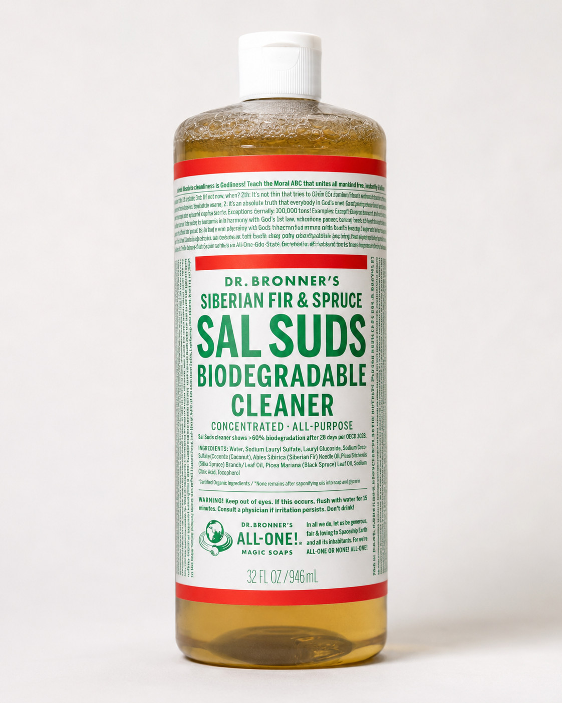 Dr. Bronner’s Sal Suds Biodegradable Cleaner 32 oz Siberian Fir & Spruce