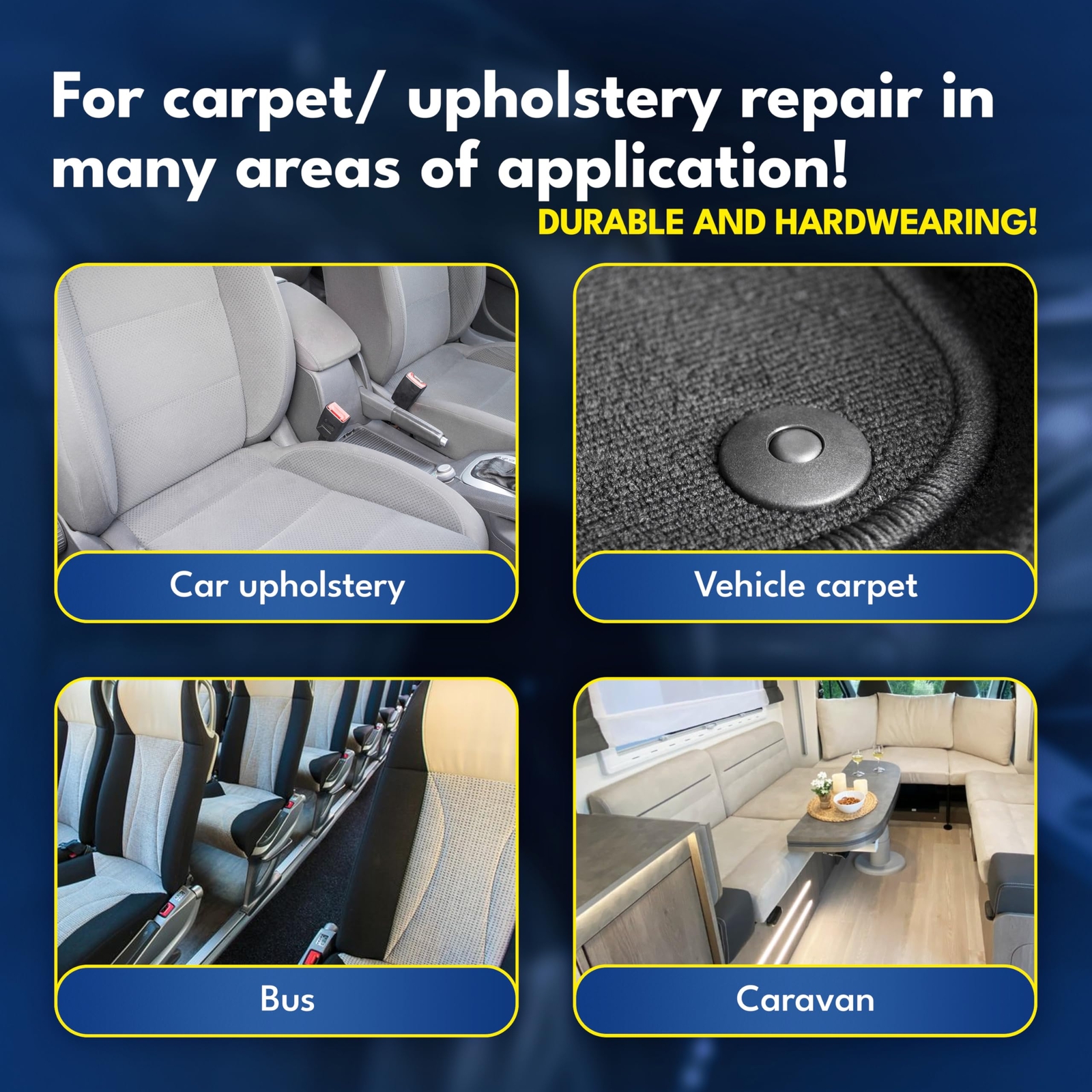 ® Upholstery Repair Kit – Car Seat Repair Kit Fabric – Fabric Repair Kit – Ca…