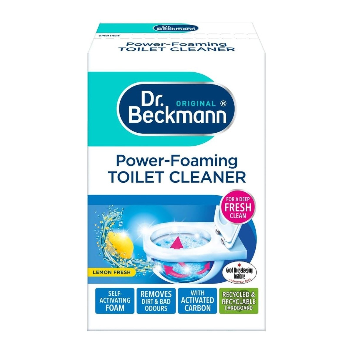 Dr Beckmann Toilet Cleaner Lemon Fresh Foaming Sachets Citrus Magic Leaves Sheet