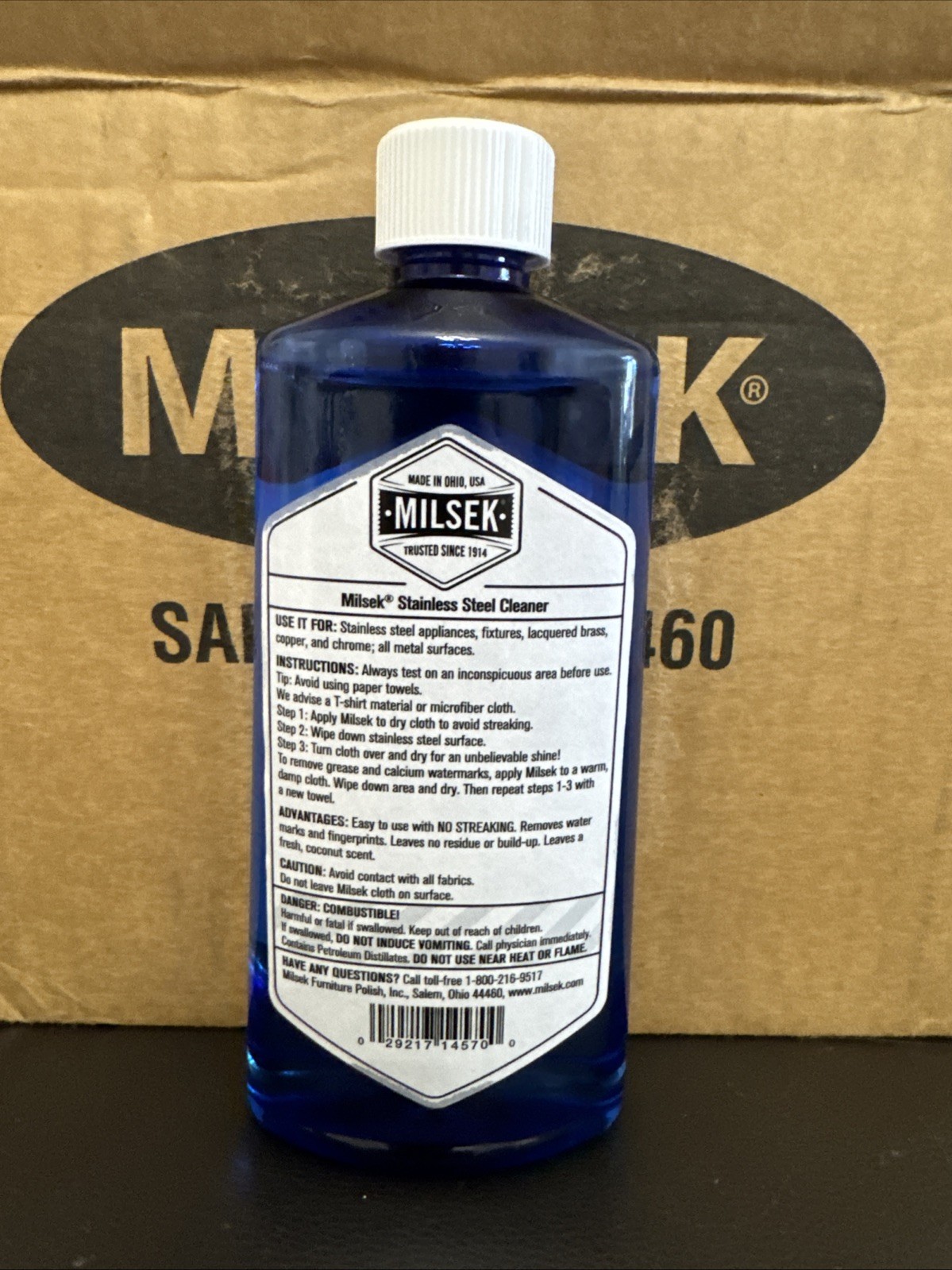 Milsek Stainless Steel Cleaner – 12 Pack 12 Oz Each Bottle