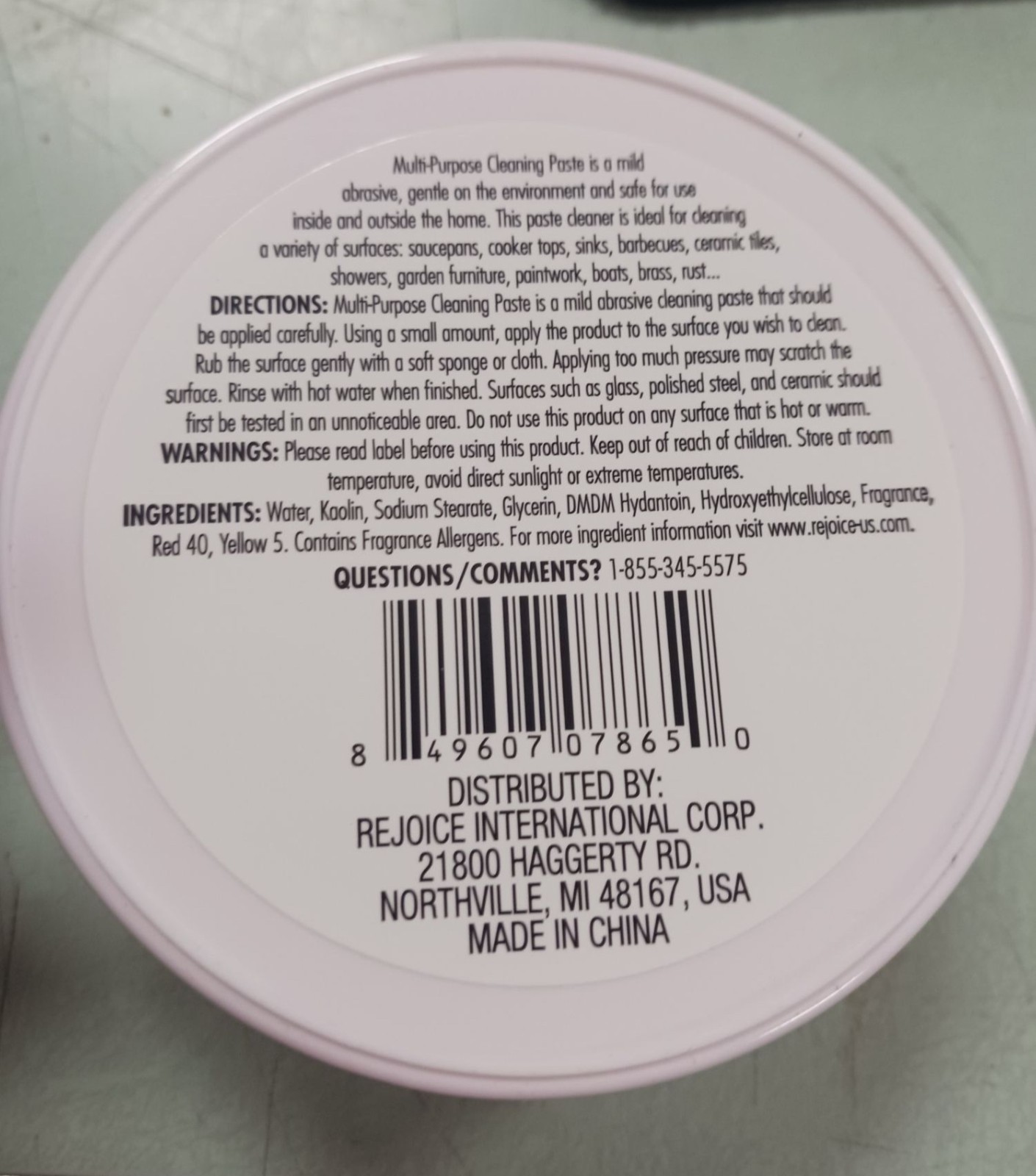 Multi Purpose Cleaning Paste 6oz. Multi Surface Indoors & Outdoors NEW