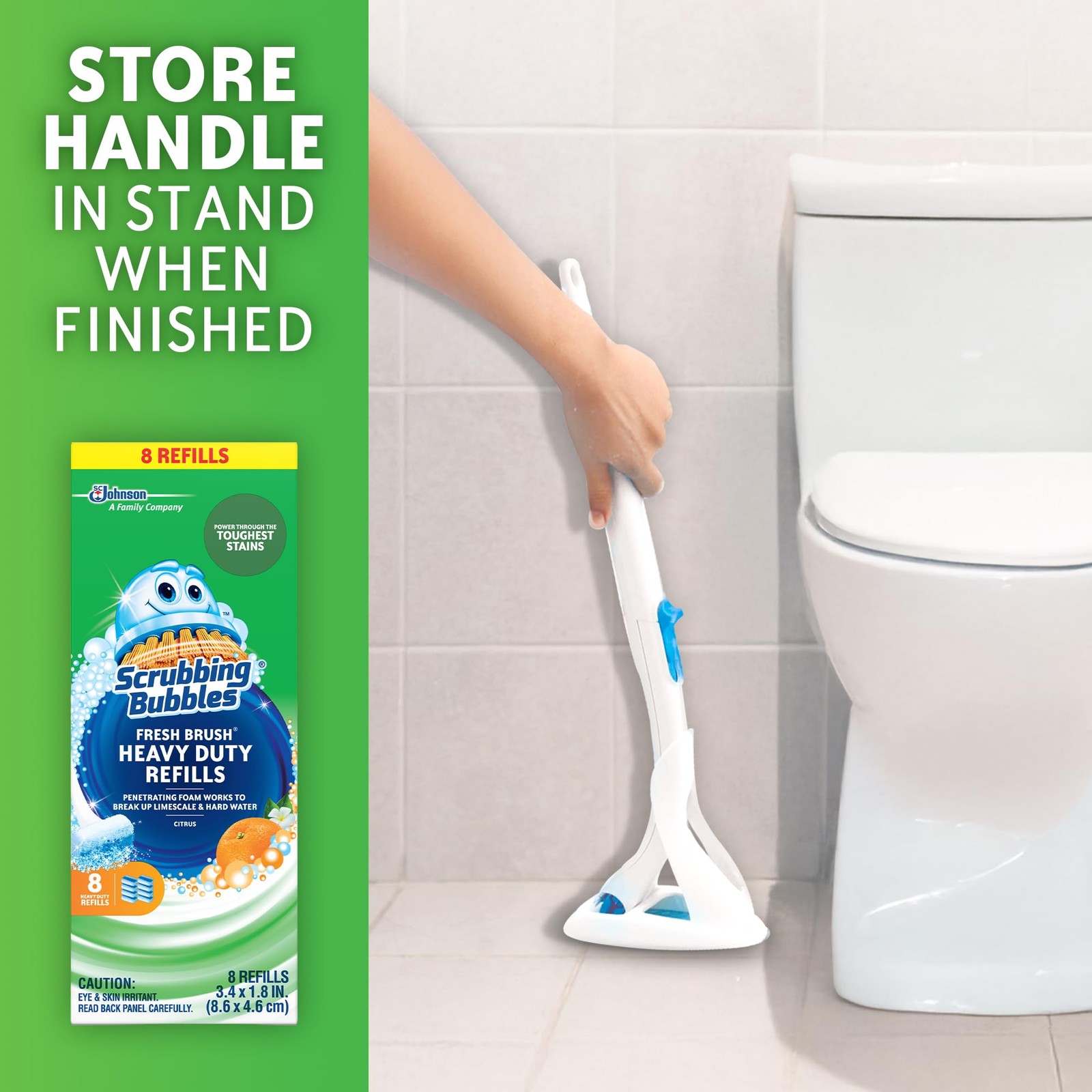 Toilet Bowl Wand Cleaner Refills, Fresh Brush Heavy Duty Cleaner Toilet Refill P